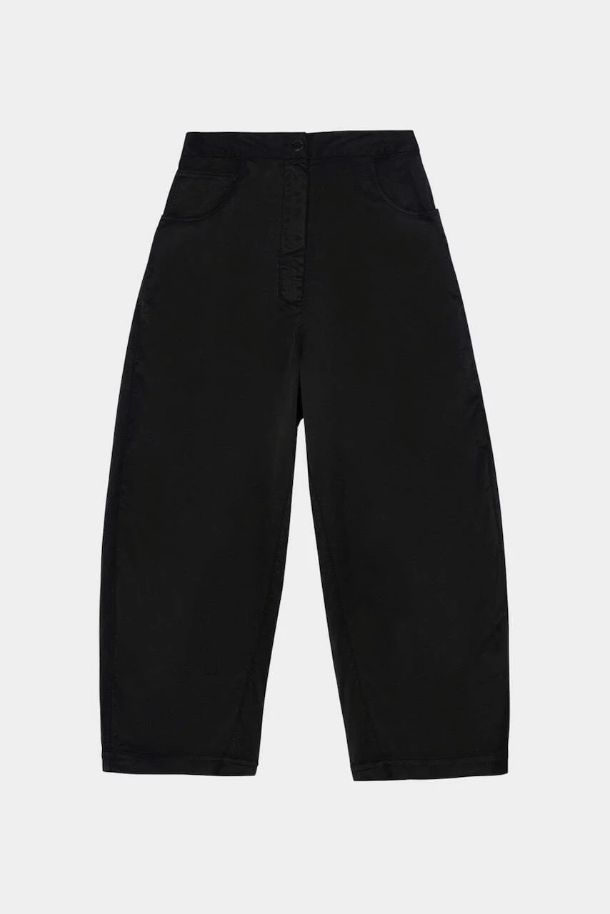 Cordera Satin Curved Pants - Black - Image 4