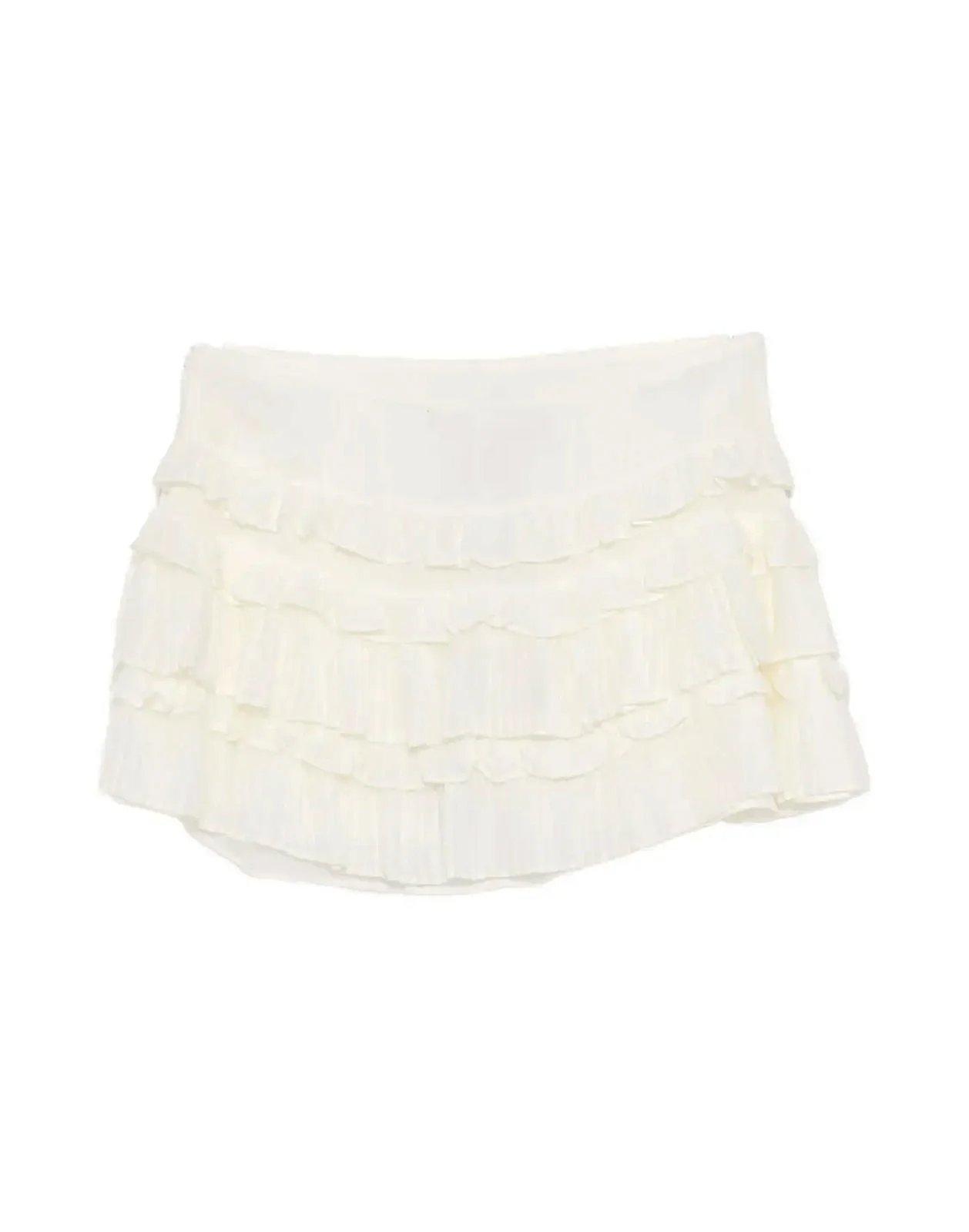 Cynthia Rowley Bella Ruffle Mini Skort - Off White - Image 6
