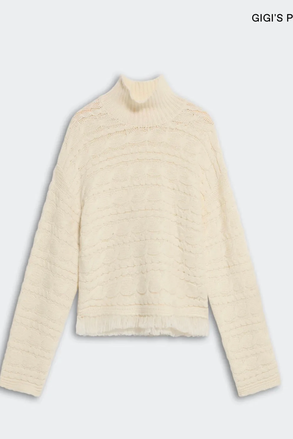 Guest in Residence Cropped Cable Turtleneck - Image 6