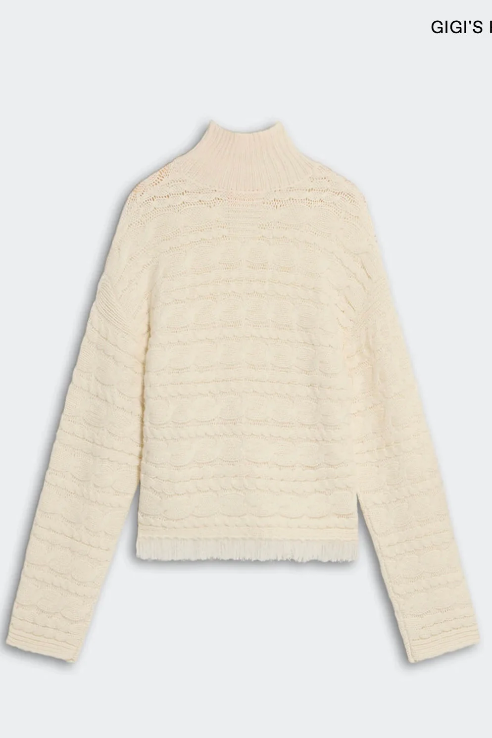 Guest in Residence Cropped Cable Turtleneck - Image 7