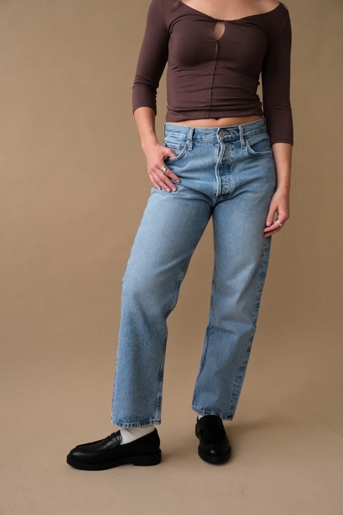 AGOLDE 90's Pinch Waist Crop Jeans - Stage - Image 3