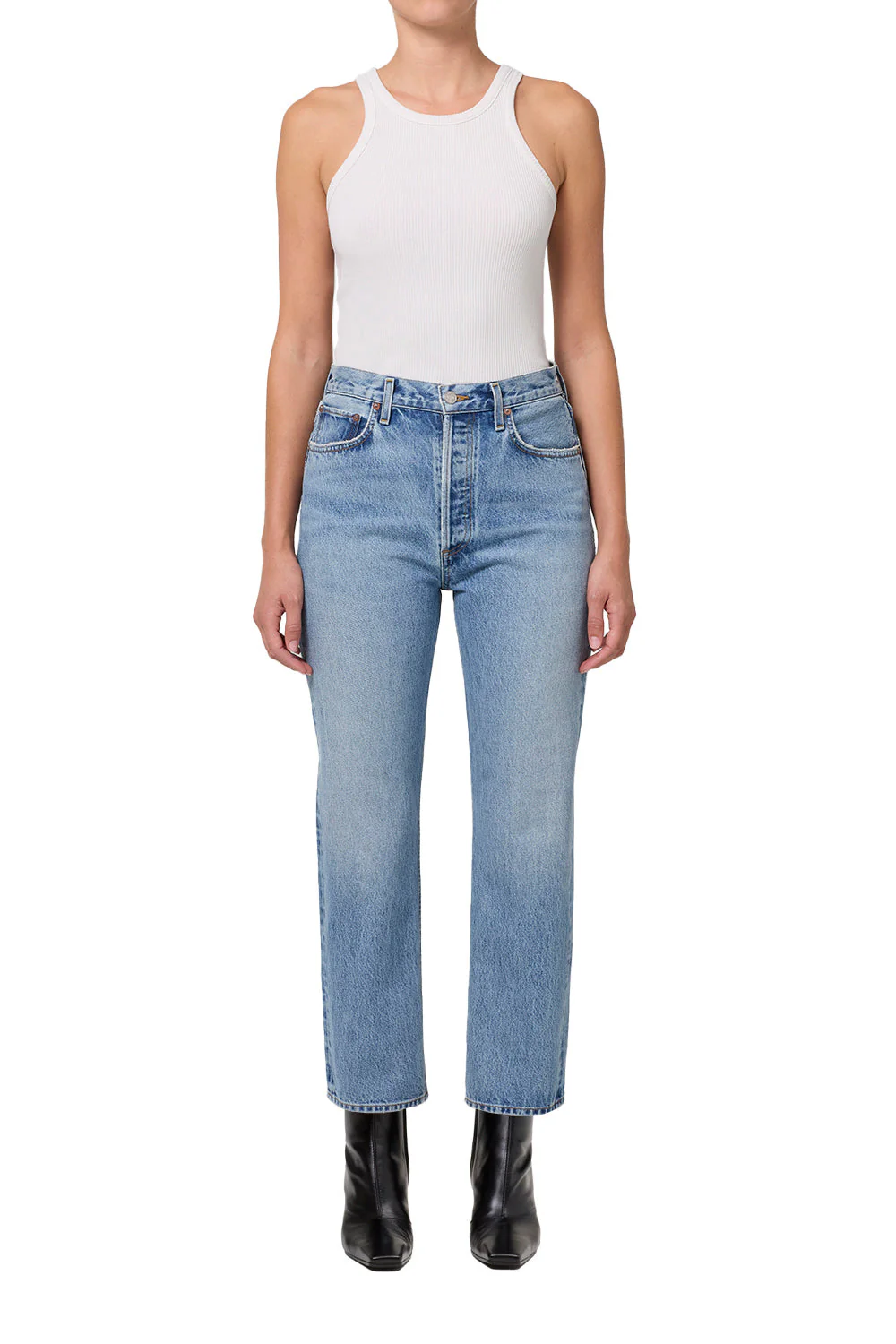 AGOLDE 90's Pinch Waist Crop Jeans - Stage - Image 5