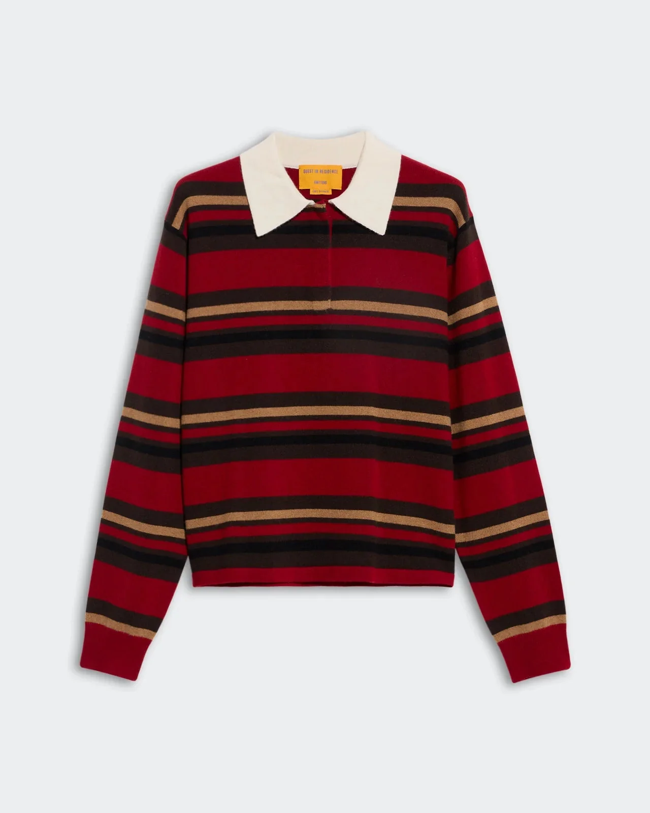 Guest in Residence Cropped Stripe Rugby Sweater - Image 2