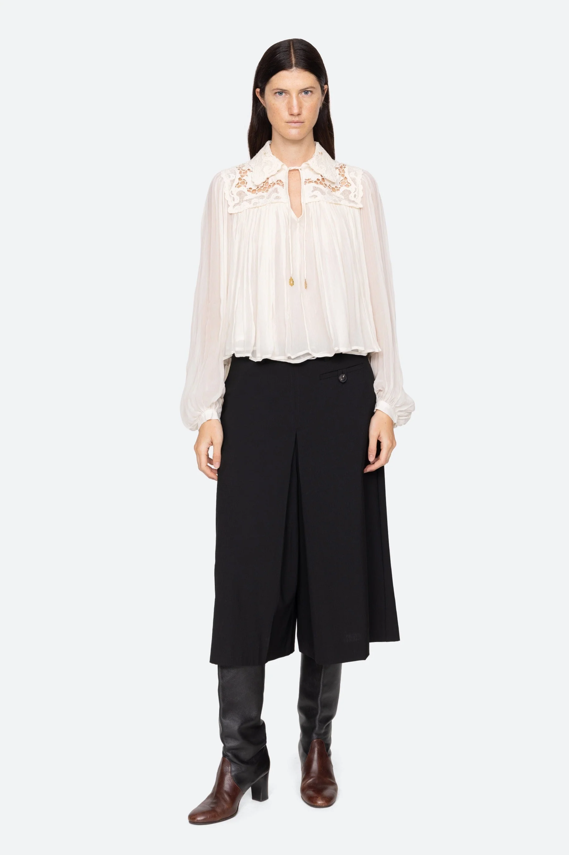 Sea NY Daphne Lace Long Sleeve Top - Image 2