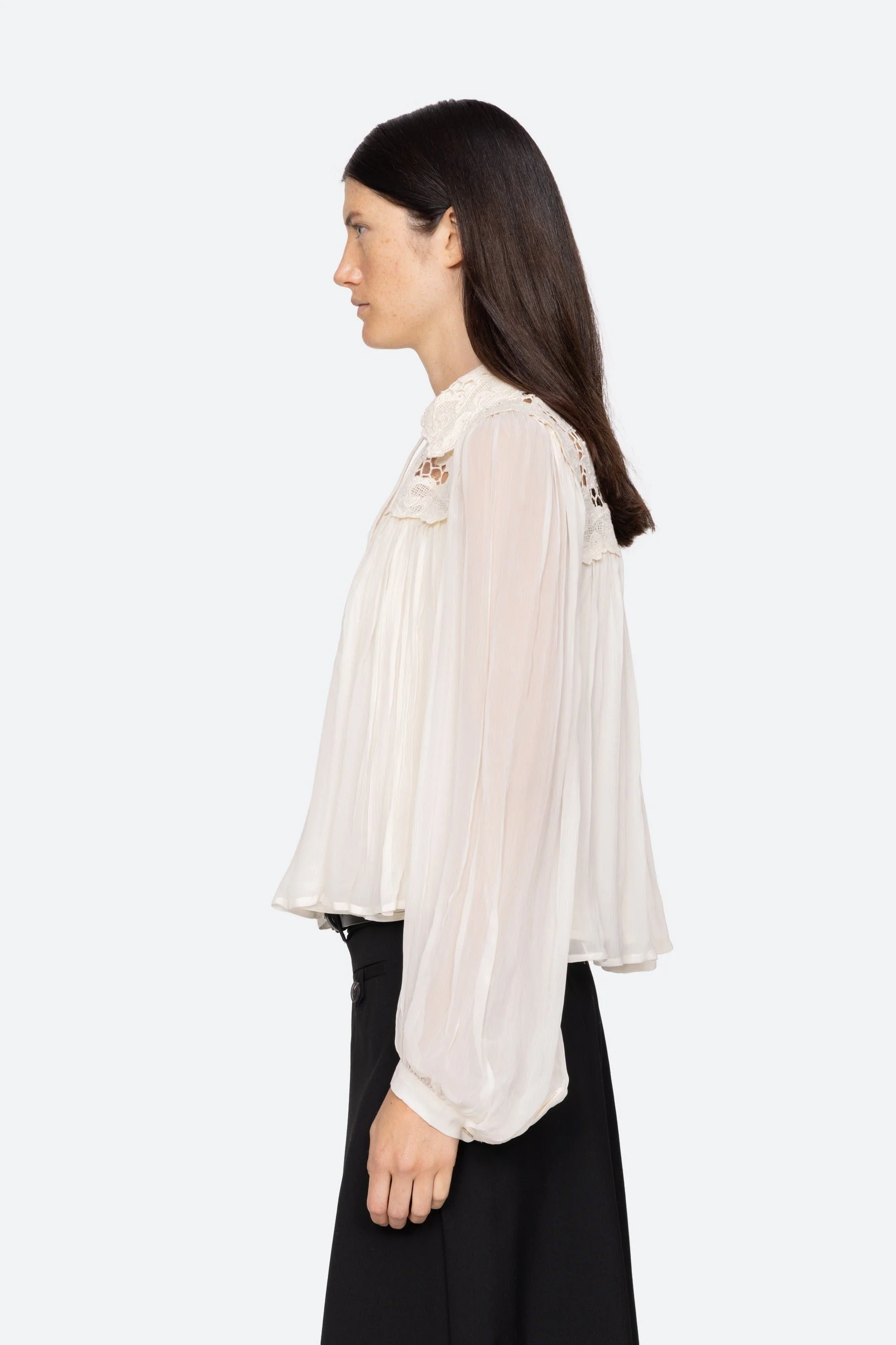 Sea NY Daphne Lace Long Sleeve Top - Image 6
