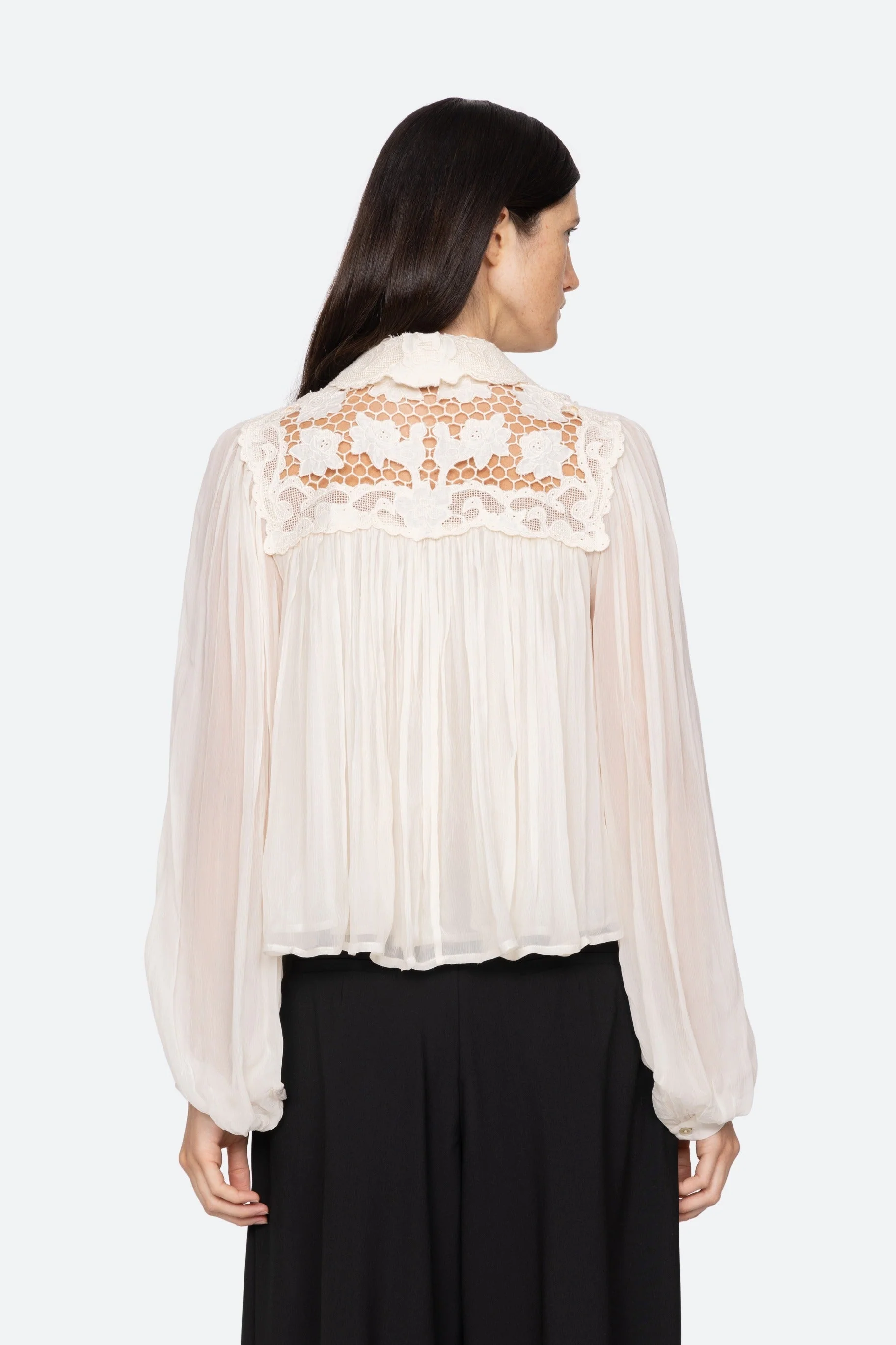 Sea NY Daphne Lace Long Sleeve Top - Image 7