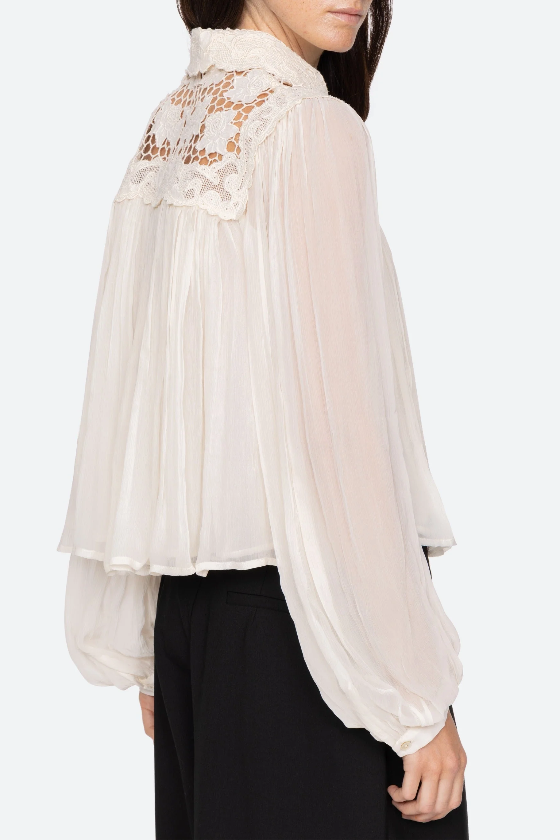 Sea NY Daphne Lace Long Sleeve Top - Image 8
