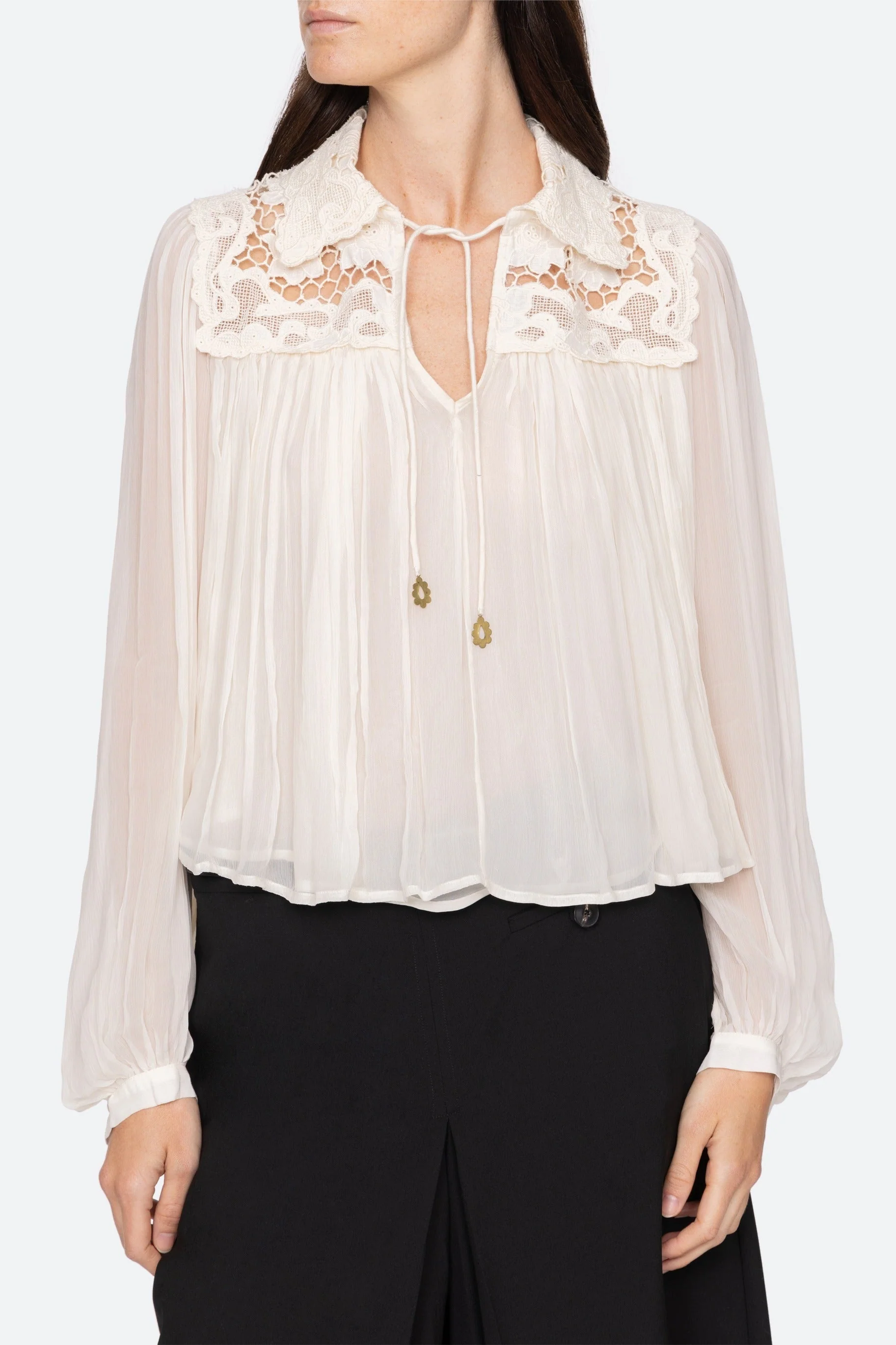 Sea NY Daphne Lace Long Sleeve Top - Image 9