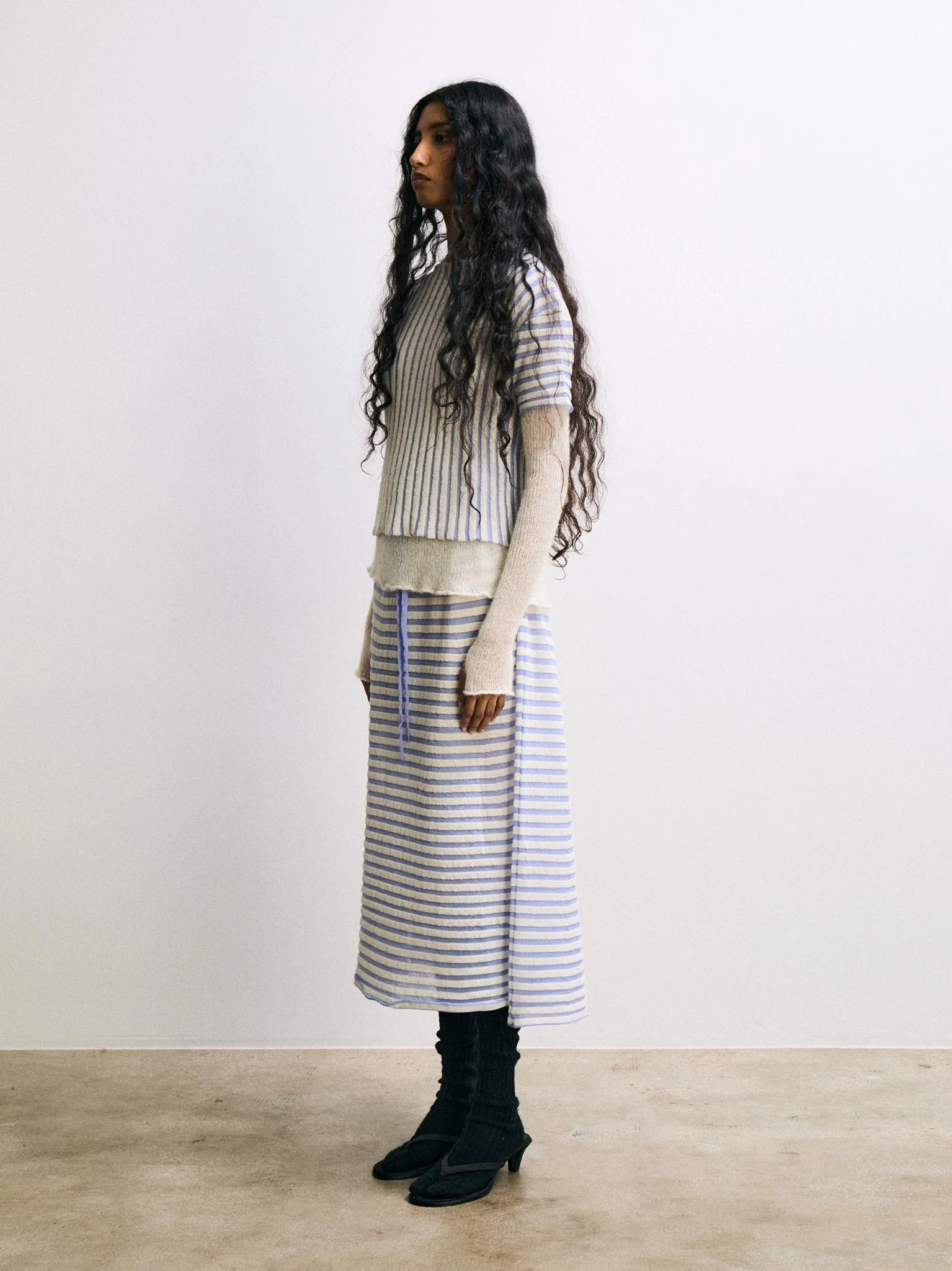 Rus Nagare Skirt - Salvia Blue/Chalk - Image 5