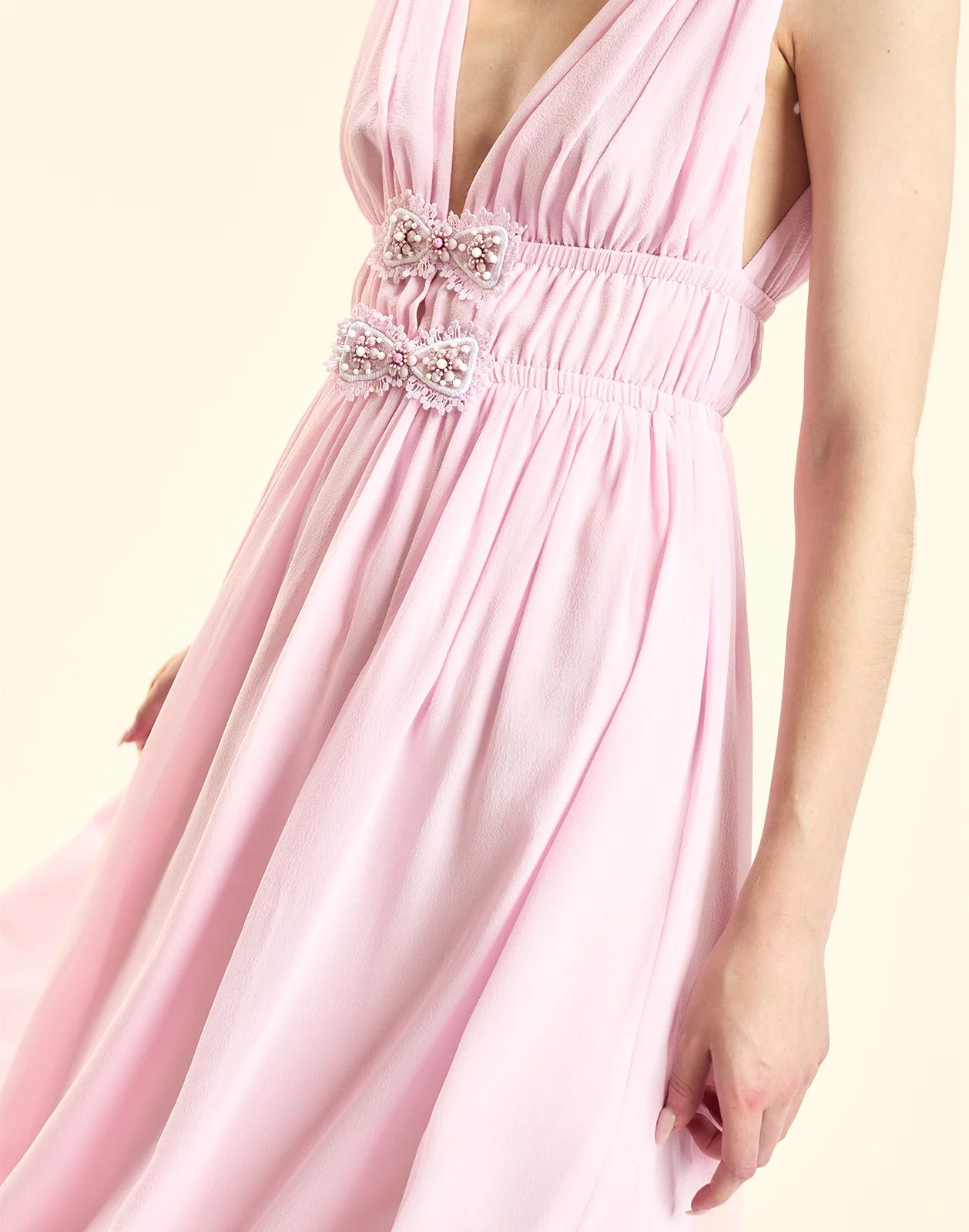 Cynthia Rowley Amelie Silk Midi Dress - Pink - Image 5
