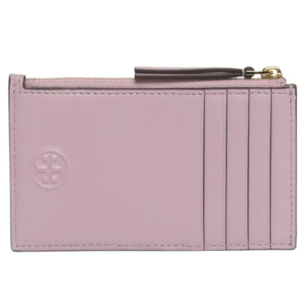 Tory Burch Fleming Soft Zip Card Case - Pale Purple - Image 2