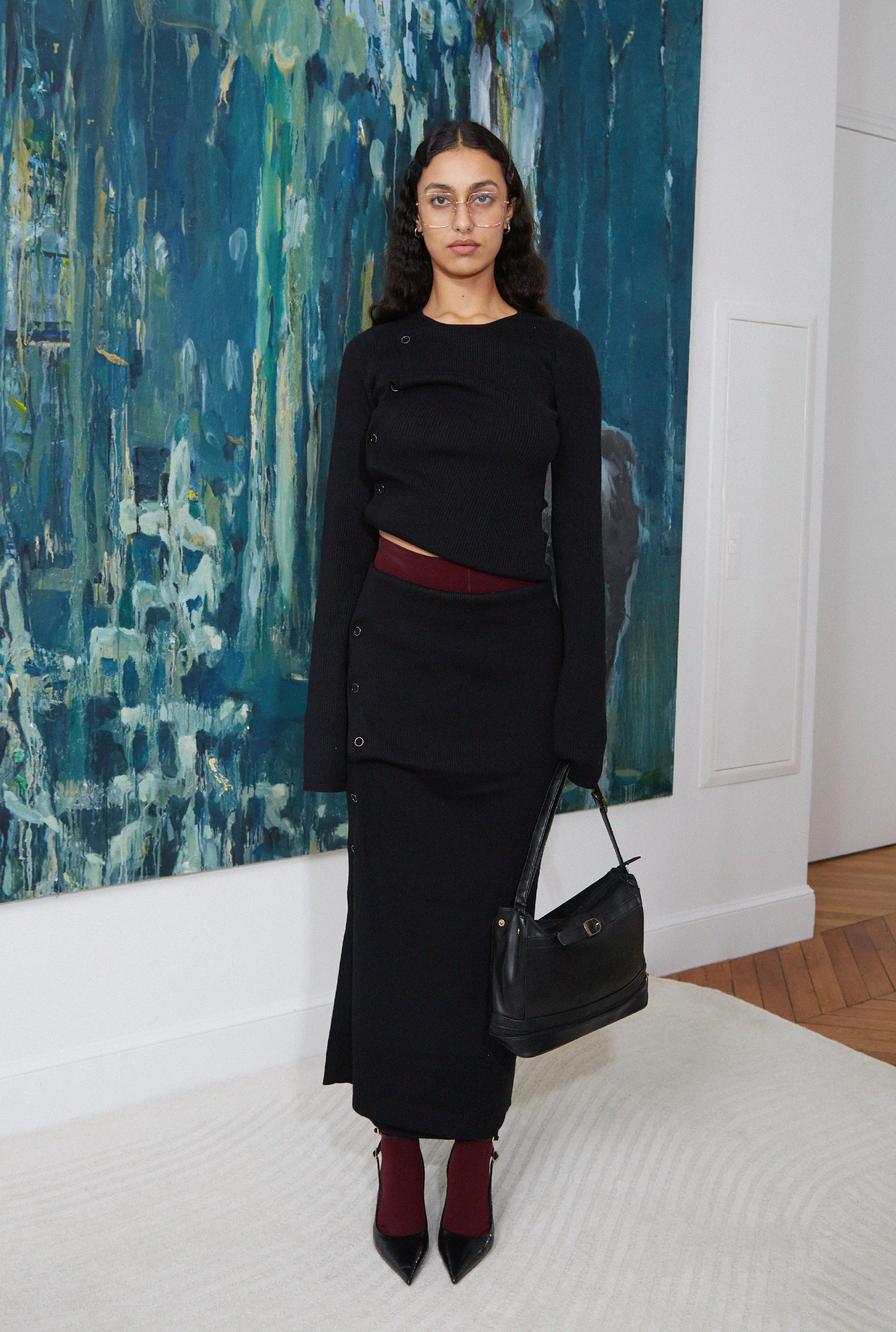SAEMDI Deconstructed Rib Skirt - Image 4