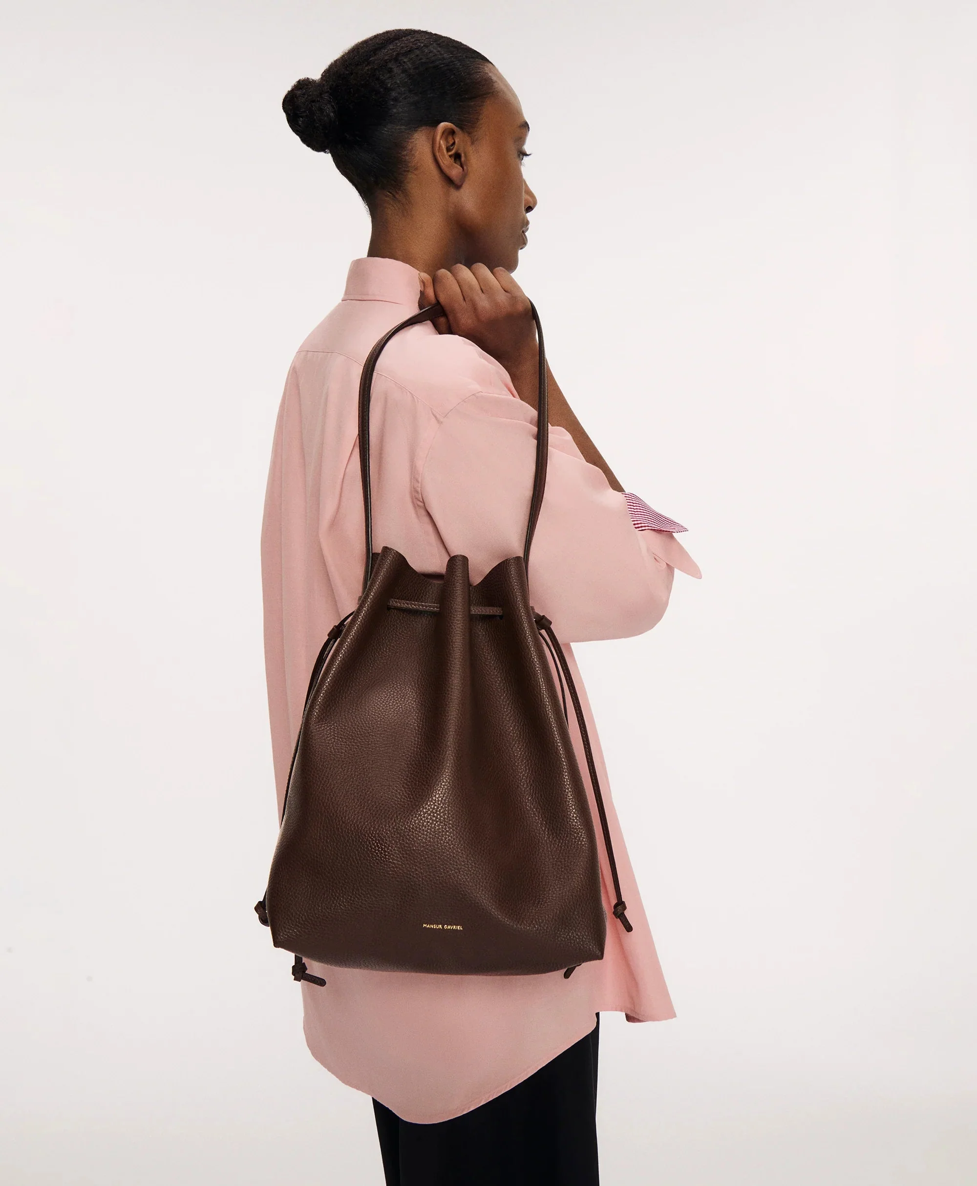Mansur Gavriel Drawstring Cabas Bag - Image 3