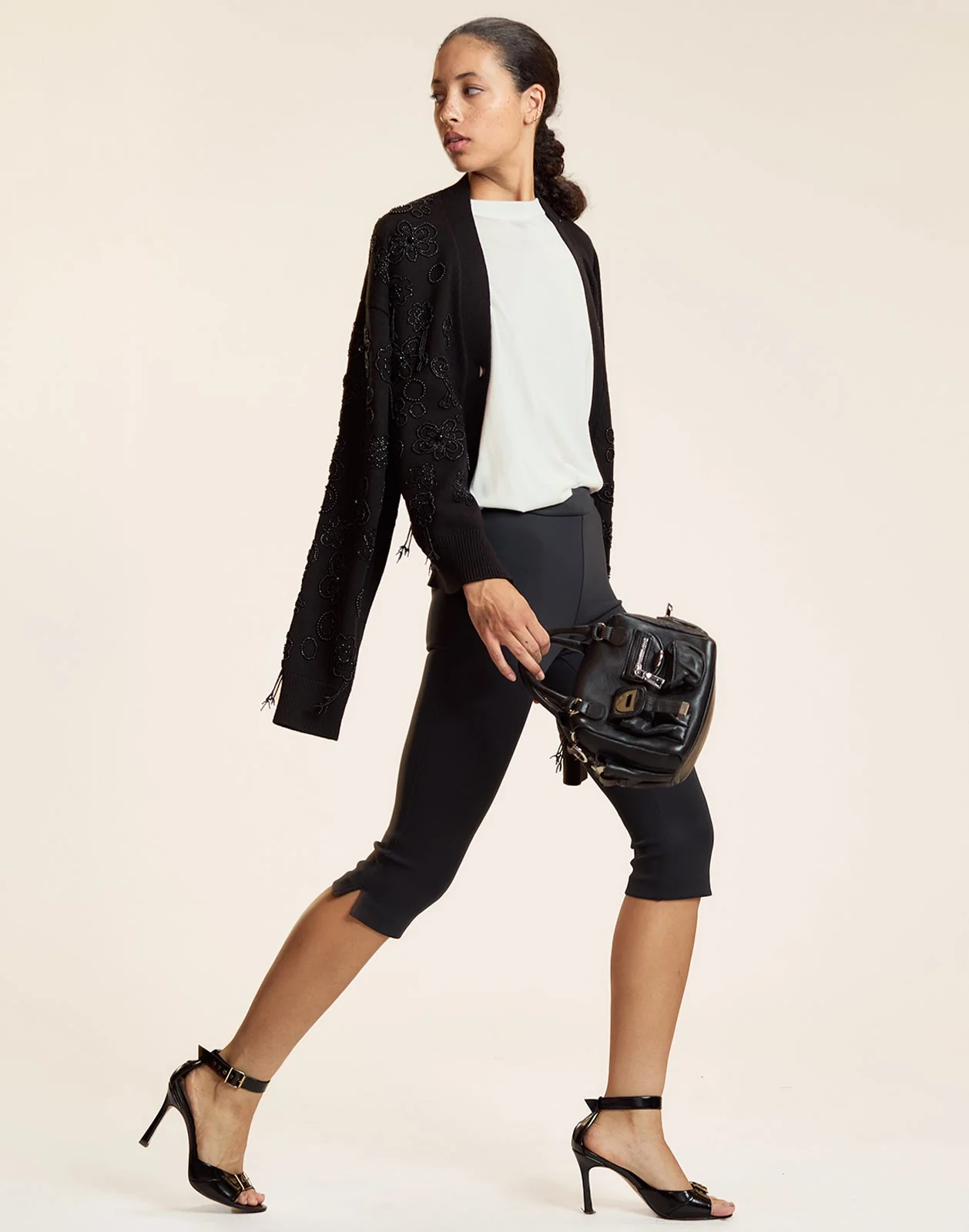 Cynthia Rowley Bonded Capris - Black - Image 2