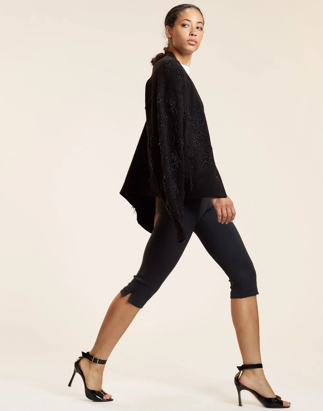 Cynthia Rowley Bonded Capris - Black - Image 3