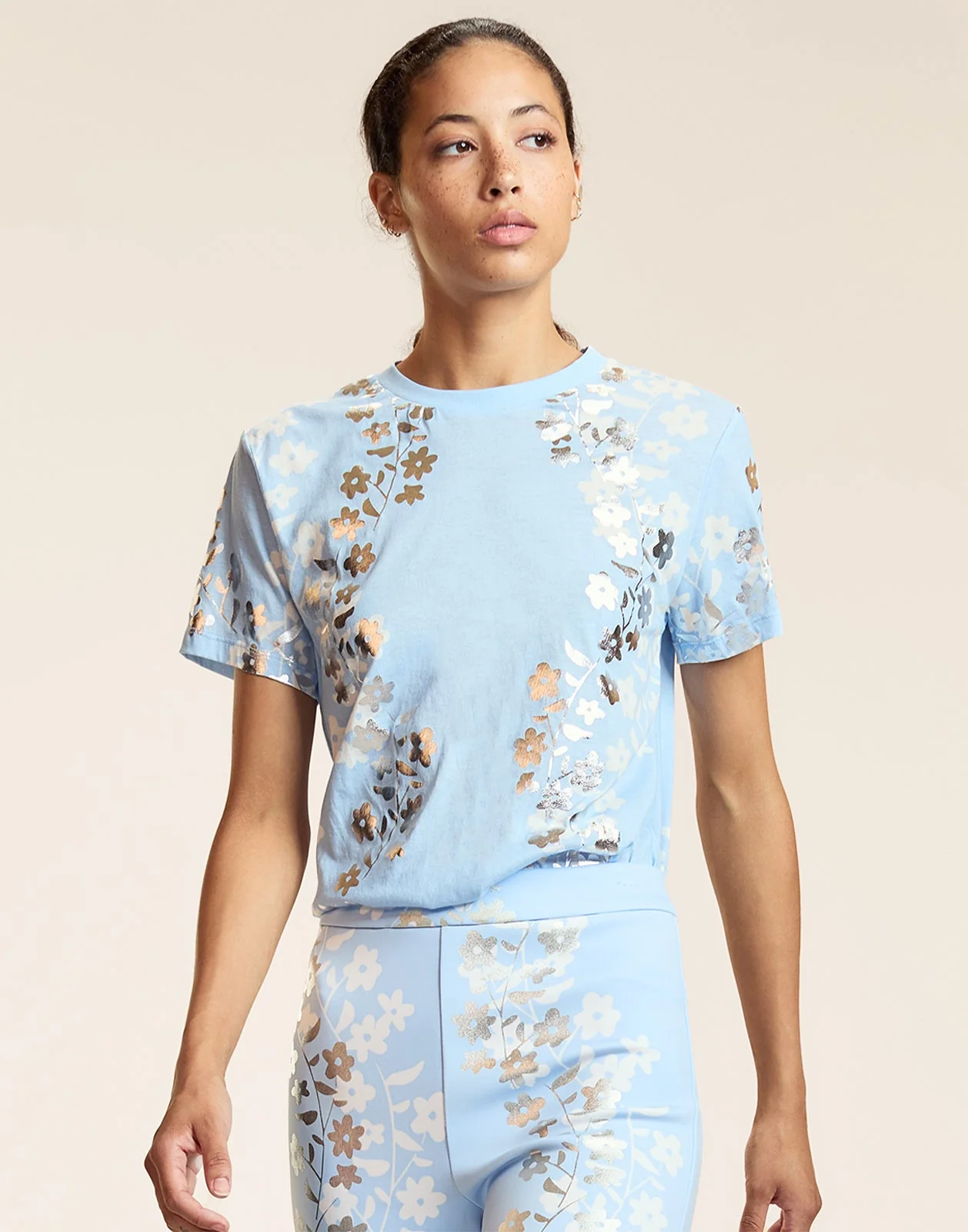 Cynthia Rowley Foil Printed Tee - Blusil - Image 5