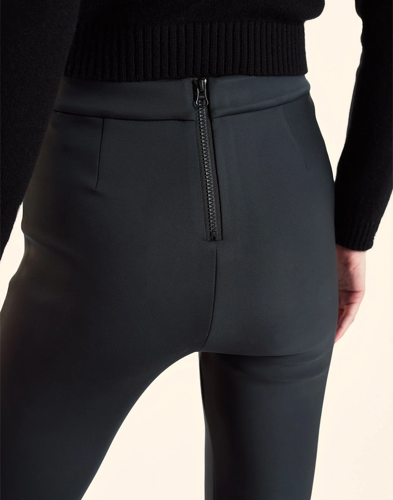 Cynthia Rowley Peekaboo Bonded Pant - Black - Image 4