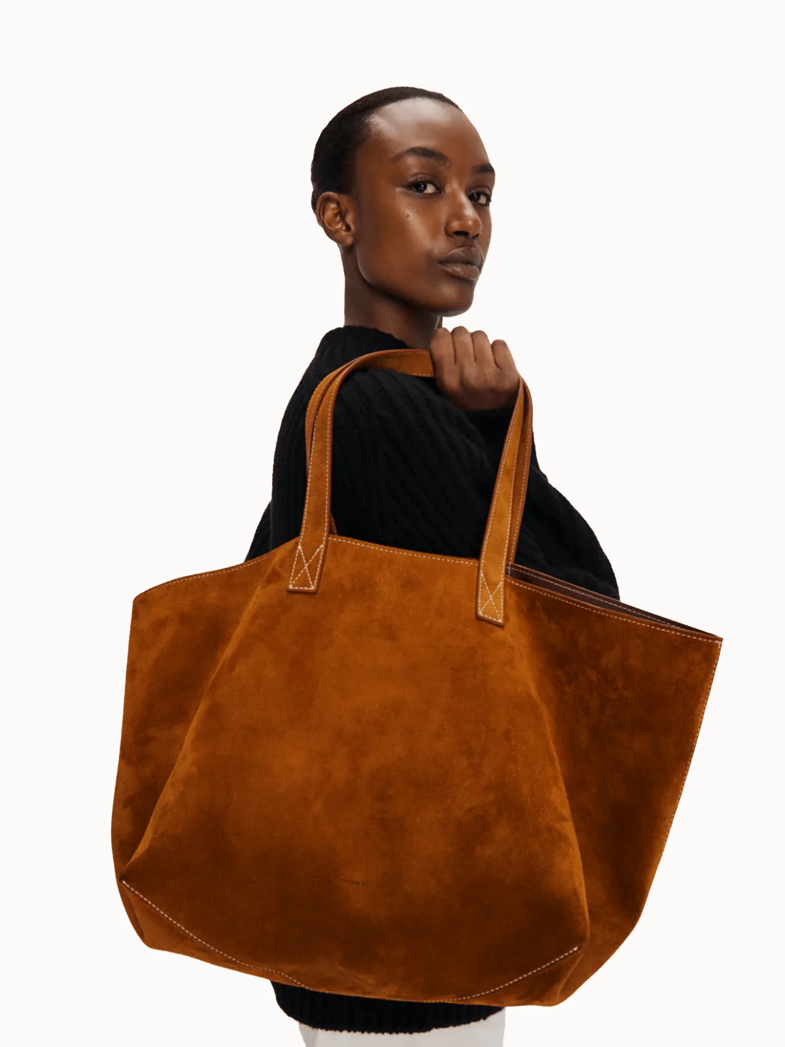 Mansur Gavriel Carryall Tote - Saddle Suede - Image 2