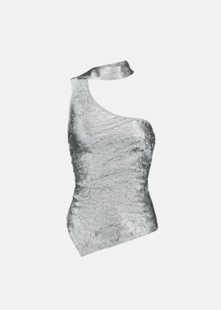 SAEMDI One Shoulder Scarf Top - Image 4