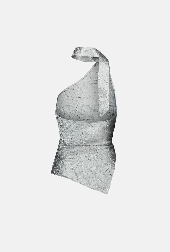 SAEMDI One Shoulder Scarf Top - Image 5