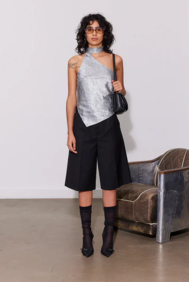 SAEMDI One Shoulder Scarf Top - Image 6