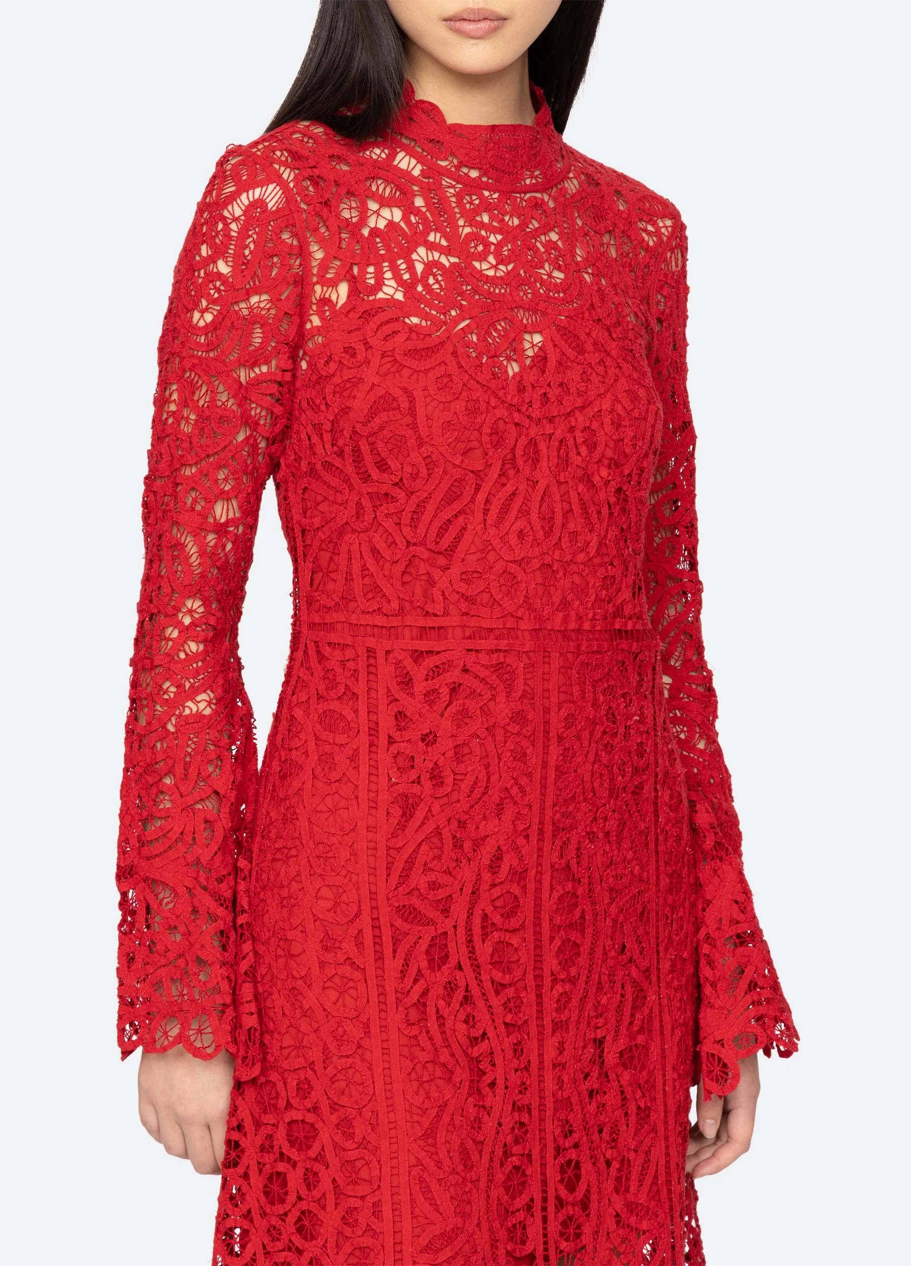 Sea NY Adelina Dress - Red - Image 7