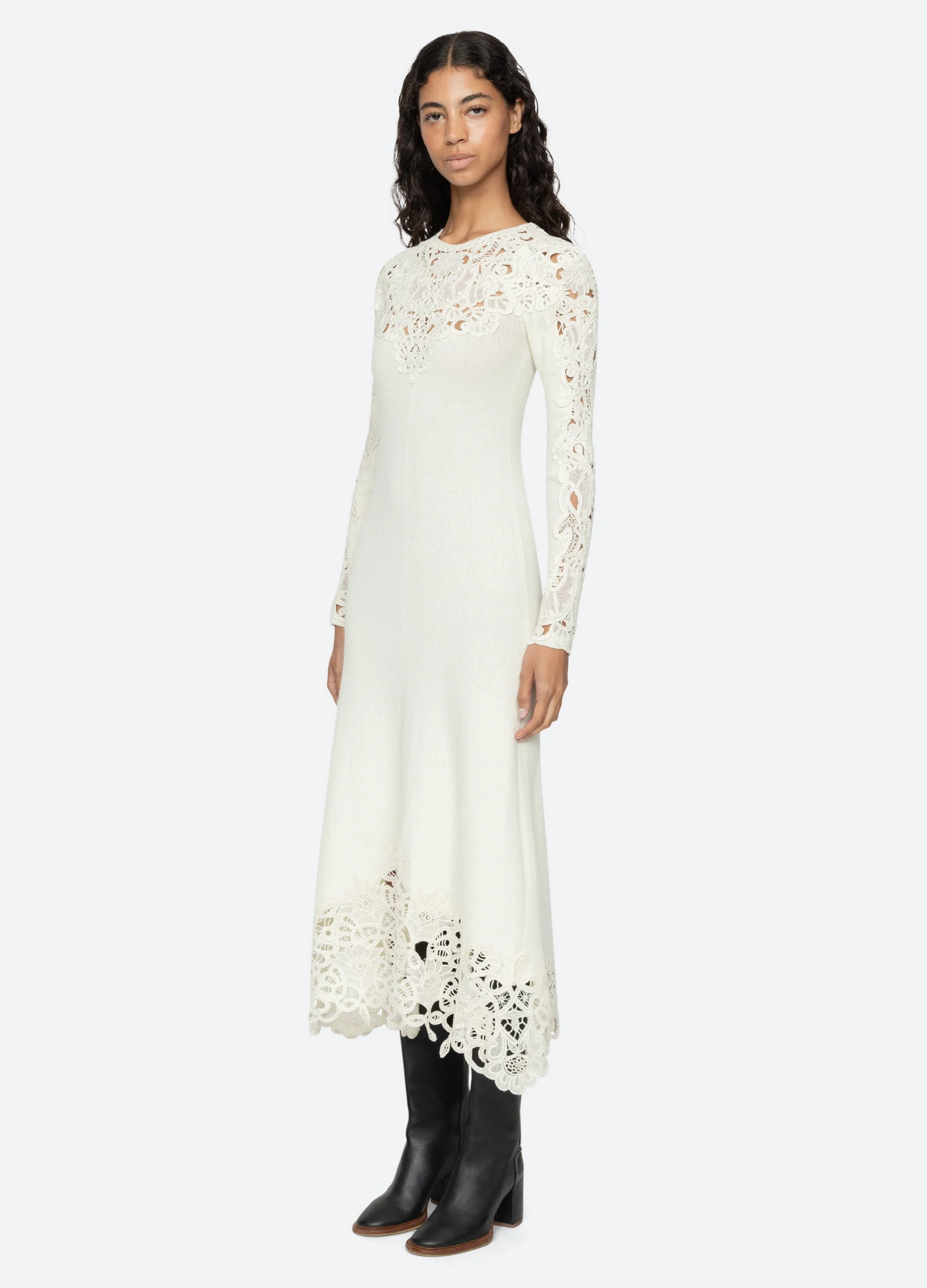 Sea NY Adelina L/S Dress - Cream - Image 5