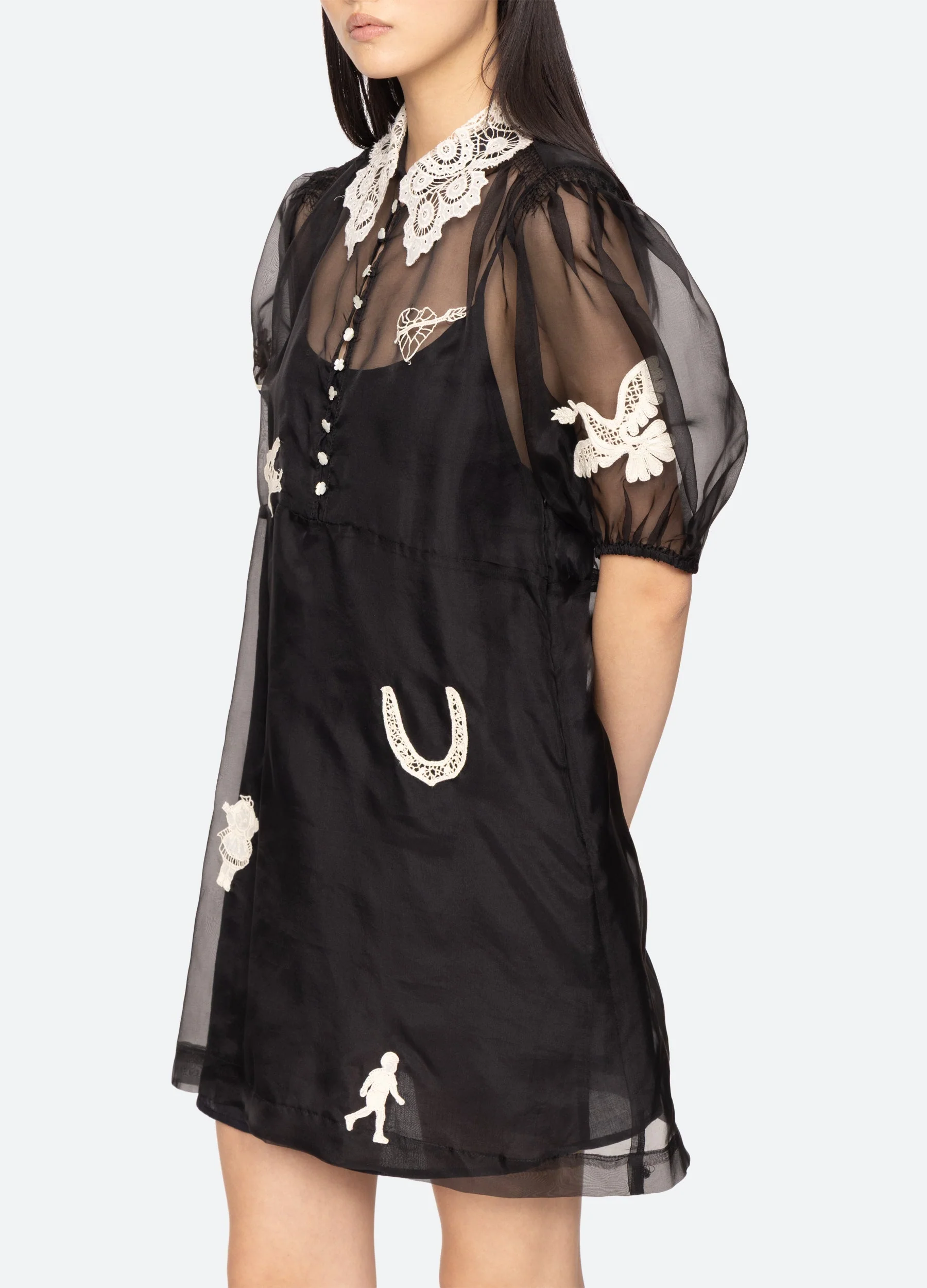 Sea NY Ellison Mini Dress - Black - Image 7