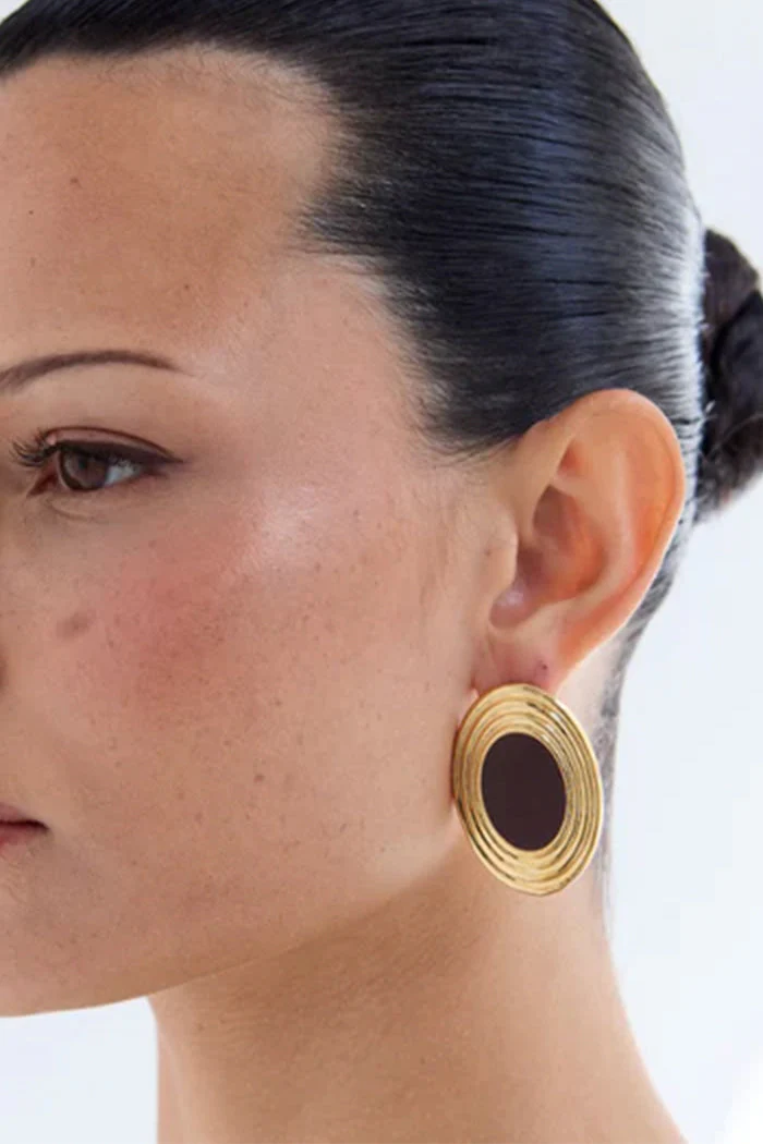 Heaven Mayhem Rowan Earring - Brown/Gold - Image 3