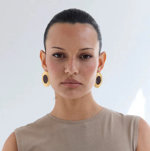 Heaven Mayhem Rowan Earring - Brown/Gold - Image 5