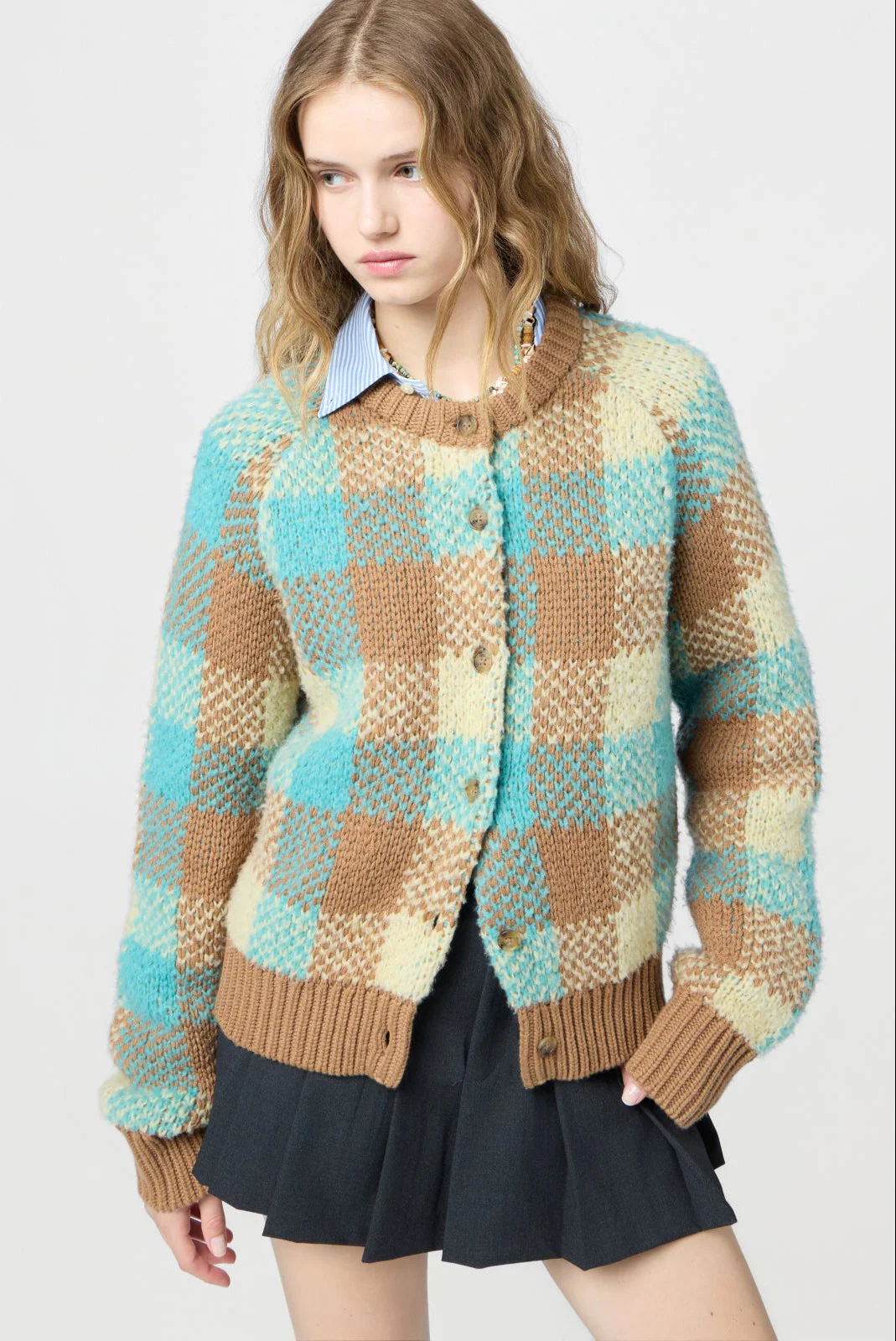 Guest in Residence Buffalo Plaid Cardigan - Image 2