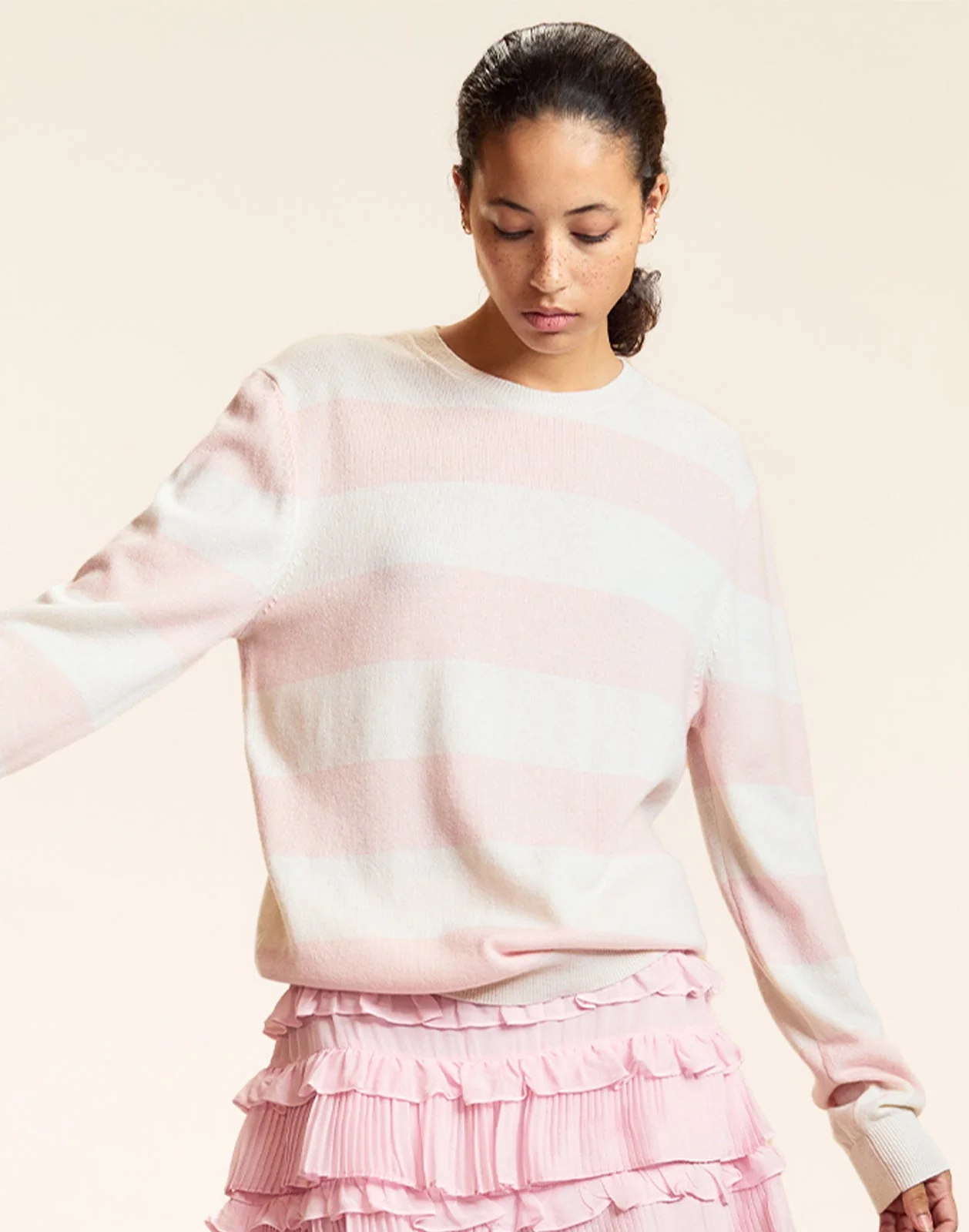 Cynthia Rowley Lucky Stripes Cashmere Sweater - Image 3