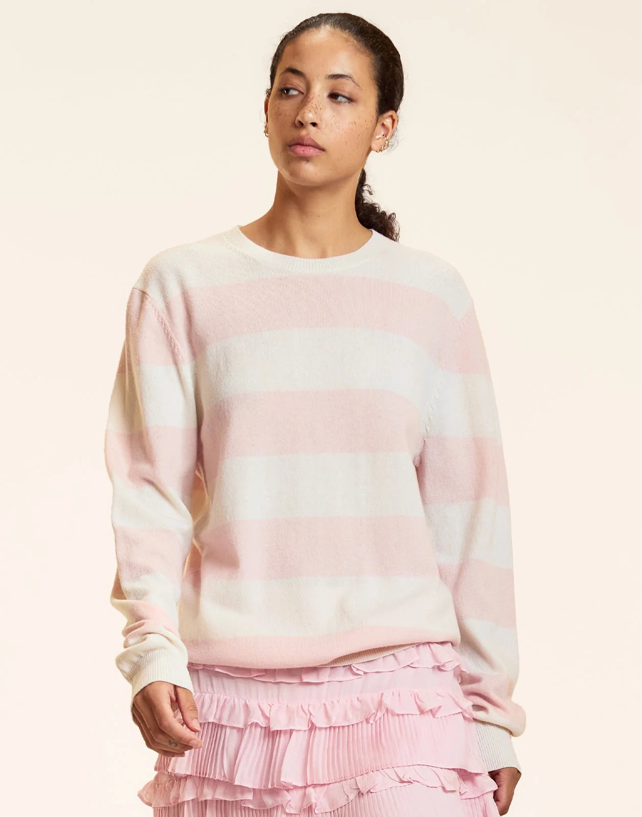 Cynthia Rowley Lucky Stripes Cashmere Sweater - Image 4