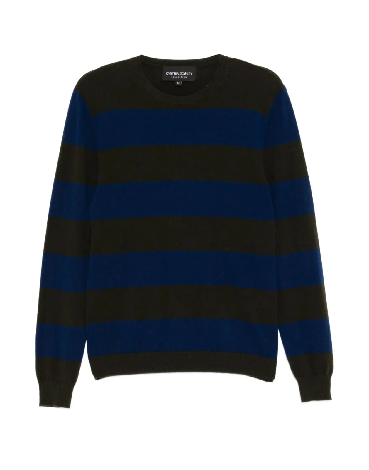 Cynthia Rowley Lucky Stripes Cashmere Sweater - GRNVY - Image 6