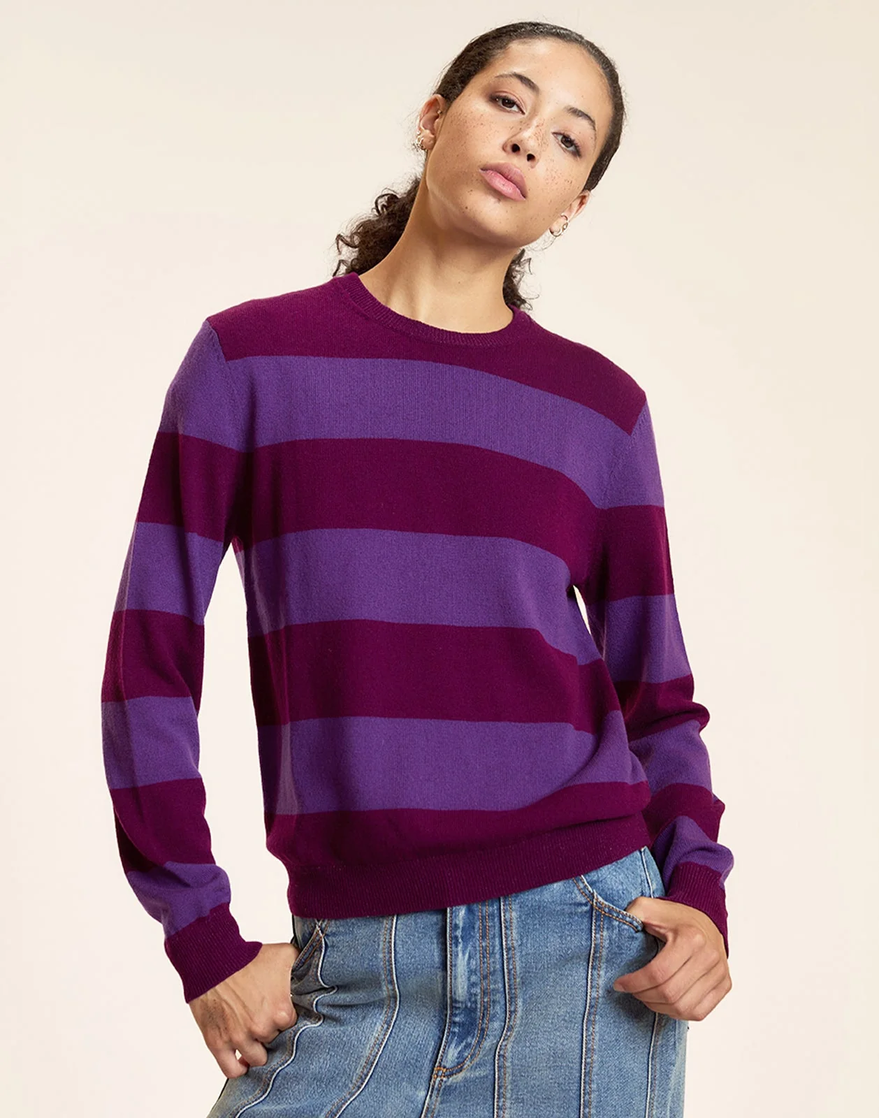 Cynthia Rowley Lucky Stripes Cashmere Sweater - PPLBGD - Image 2