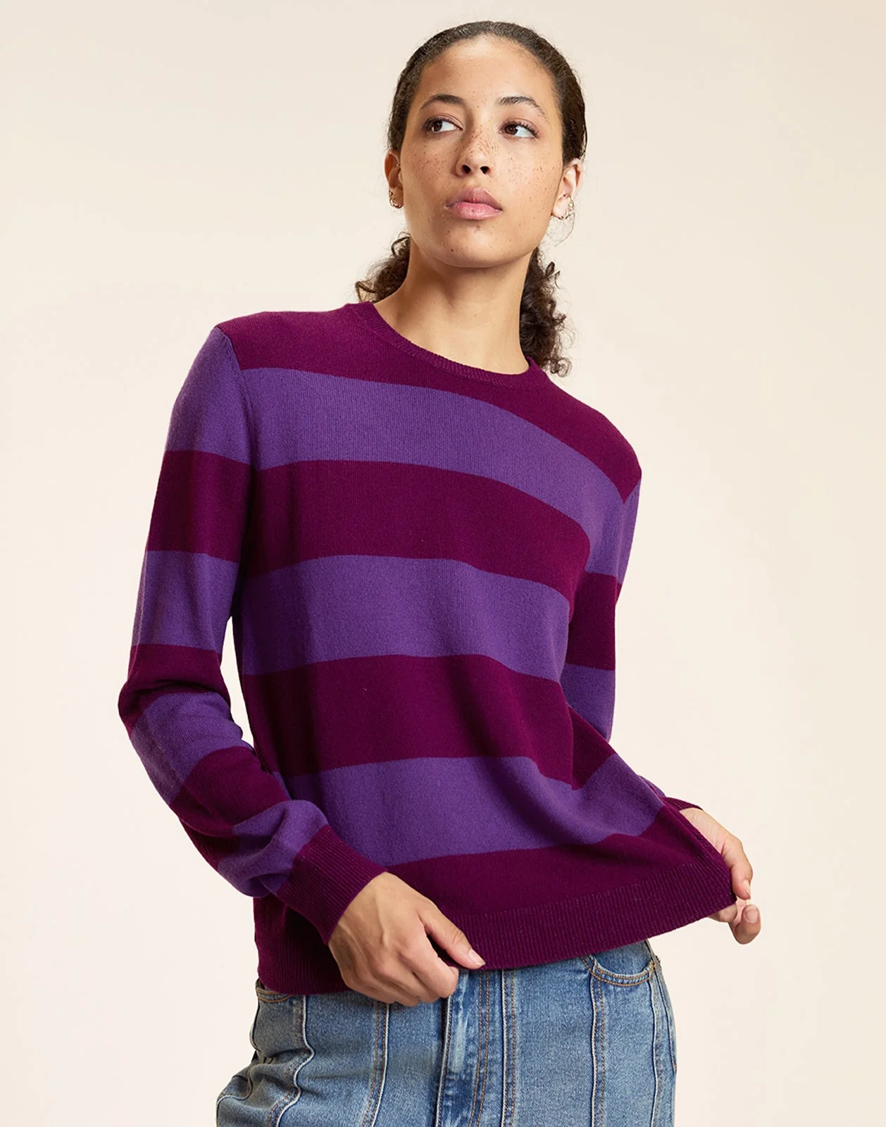 Cynthia Rowley Lucky Stripes Cashmere Sweater - PPLBGD - Image 3