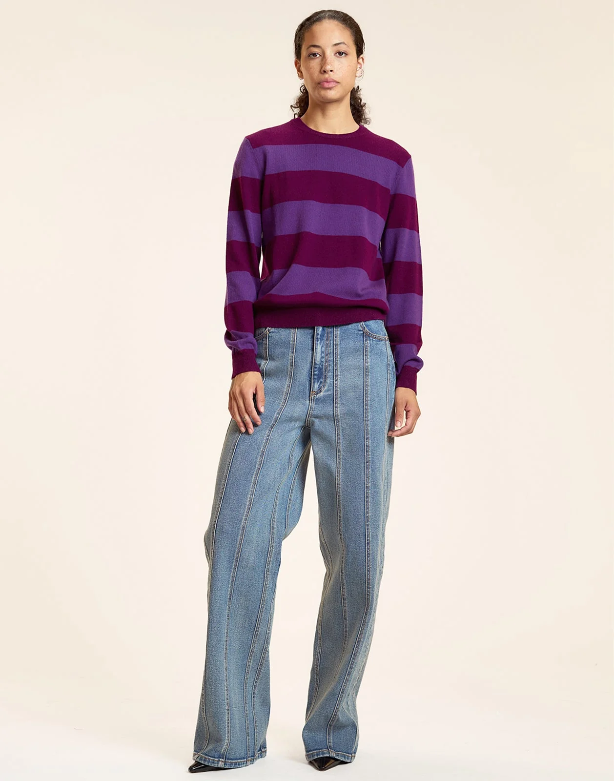 Cynthia Rowley Lucky Stripes Cashmere Sweater - PPLBGD - Image 4