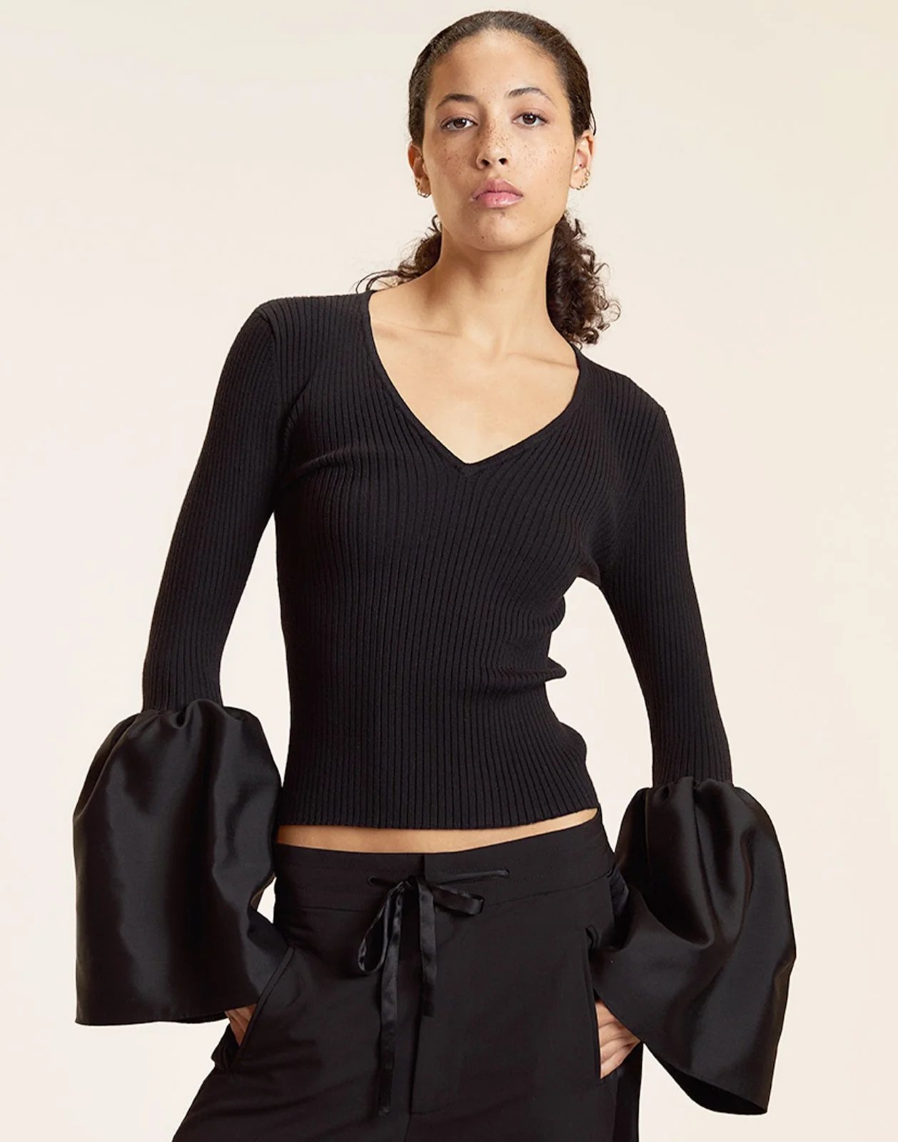 Cynthia Rowley Fiona Top - Black - Image 2