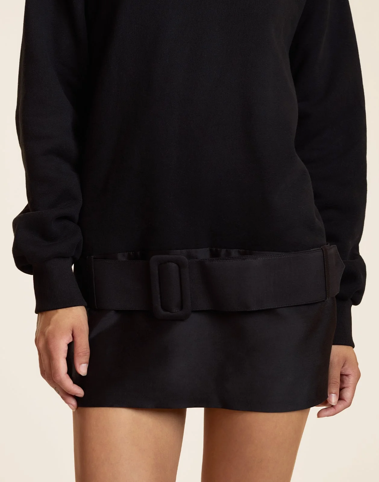 Cynthia Rowley Serena Sweatshirt Dress - Black - Image 4