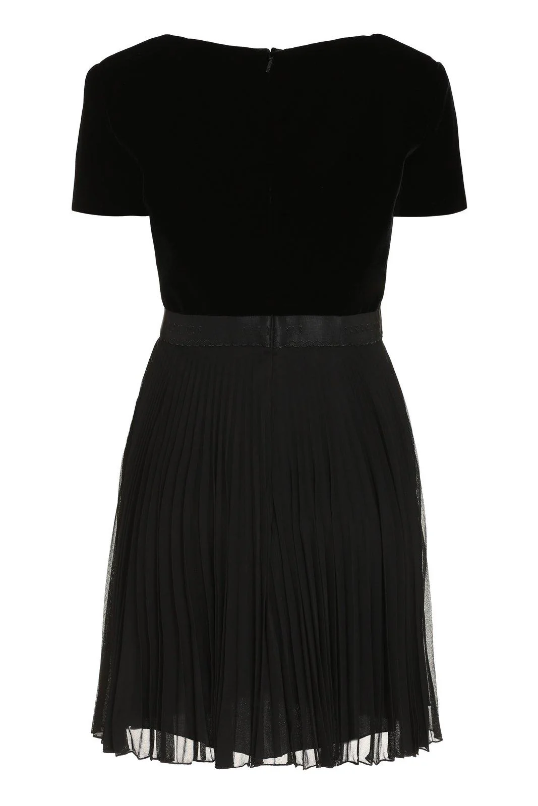 Gucci V-Neck Pleated Mini Dress - Black - Image 2