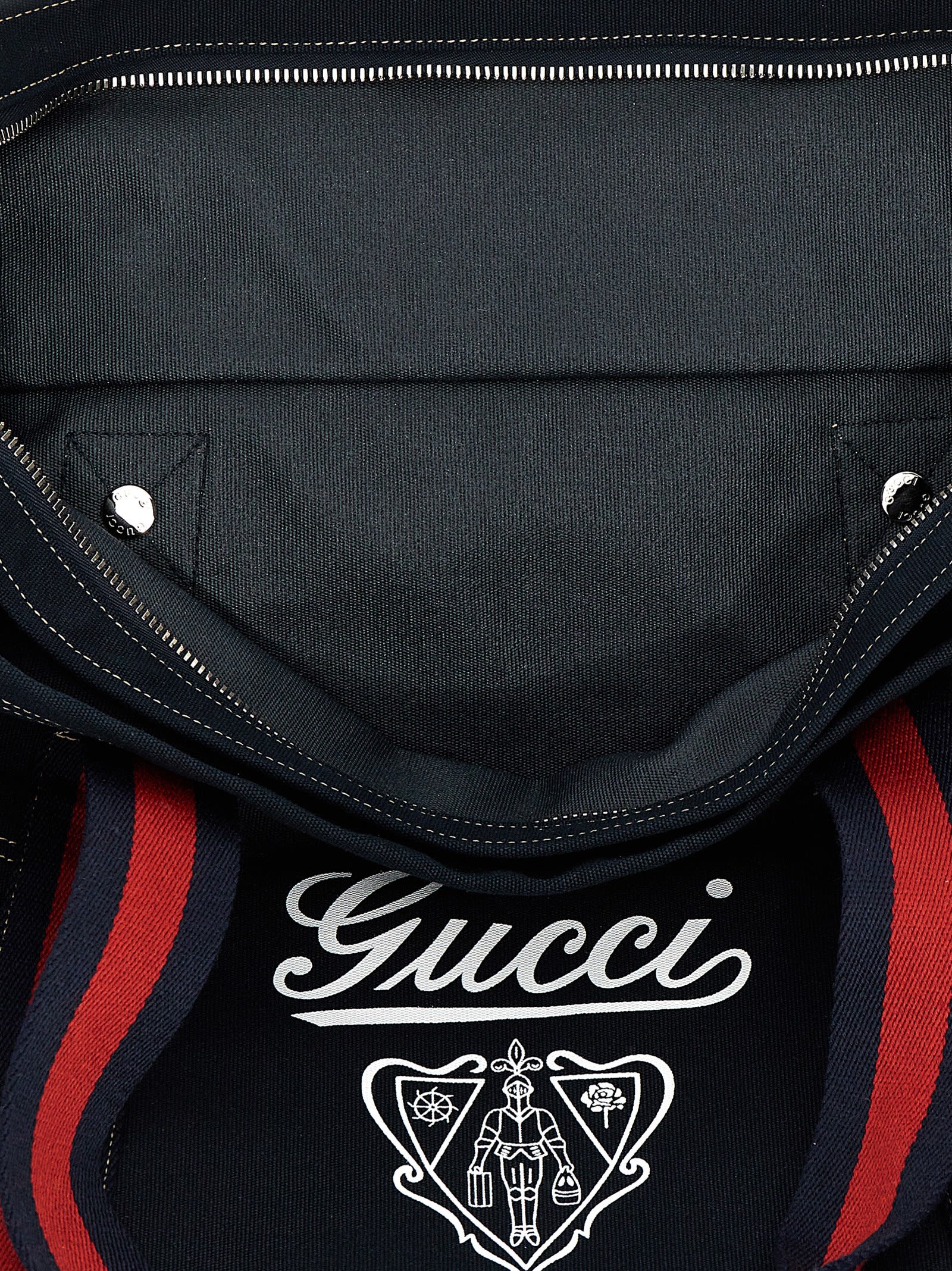 Gucci Large Coat Of Arms Shopping Bag - Blue - Image 4