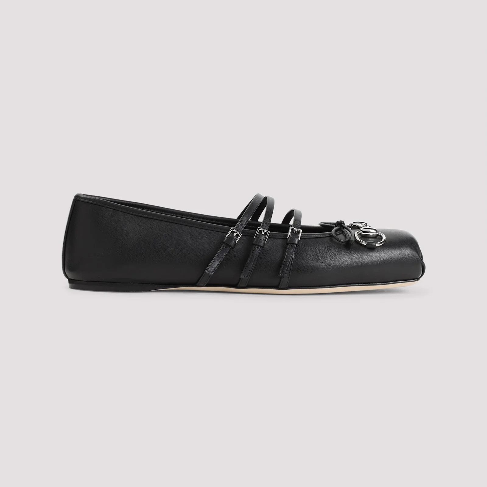 Gucci Horsebit Leather Ballerinas - Black - Image 3