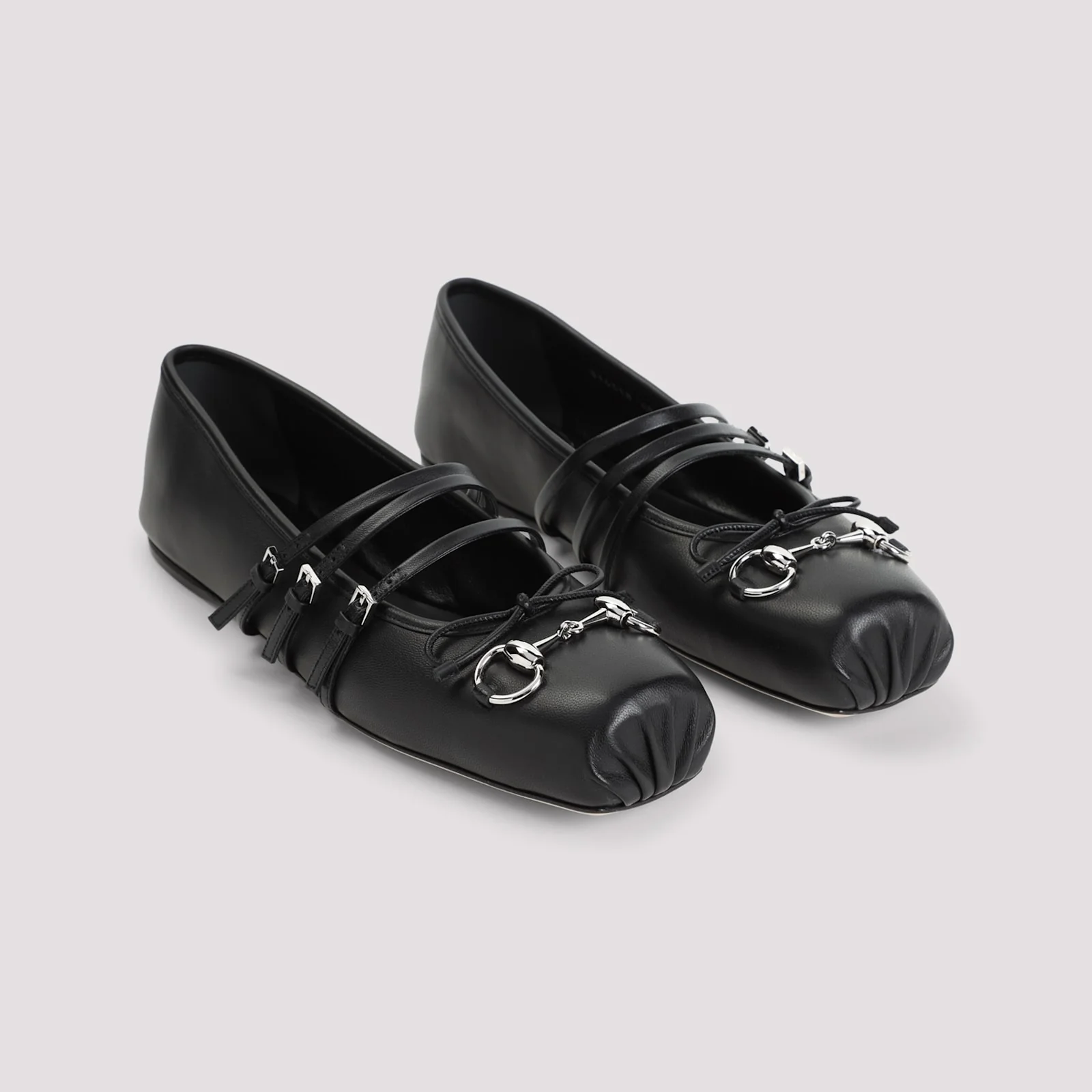 Gucci Horsebit Leather Ballerinas - Black - Image 5