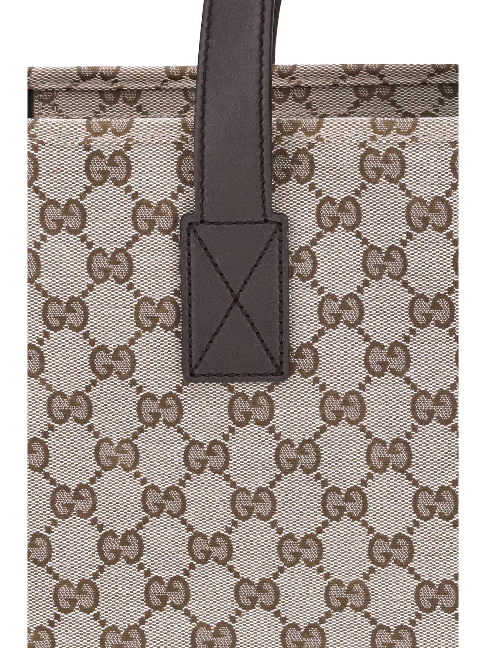 Gucci GG Fabric Tote Bag - Ebony Cocoa - Image 4