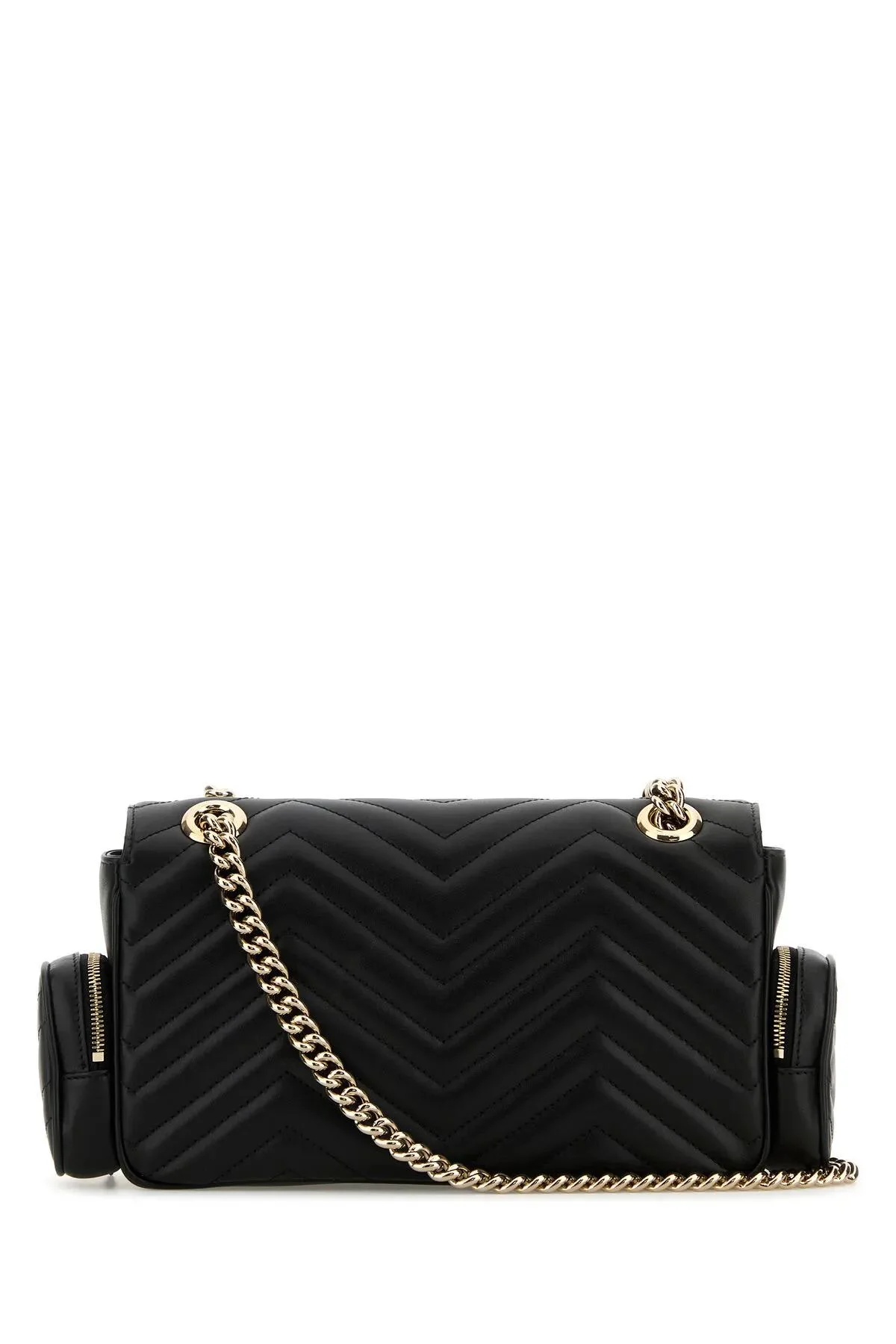 Gucci Small GG Marmont Shoulder Bag - Black - Image 3