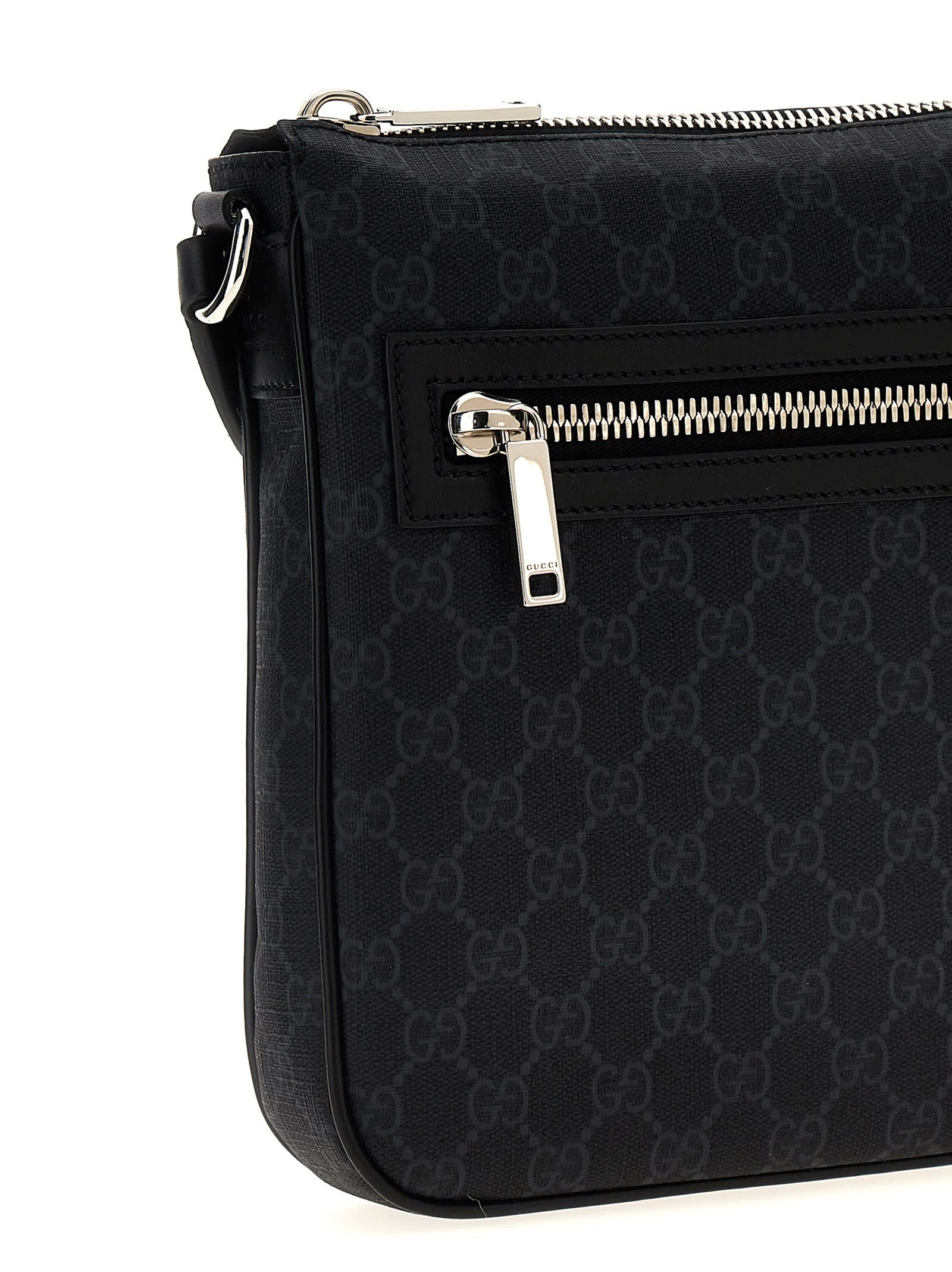 Gucci GG Supreme Crossbody Bag - Black - Image 3