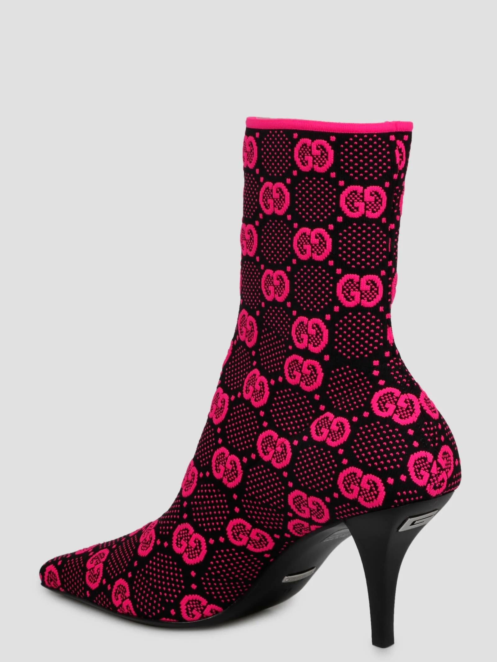 Gucci gg Knitted Ankle Boots - Pink & Purple - Image 4