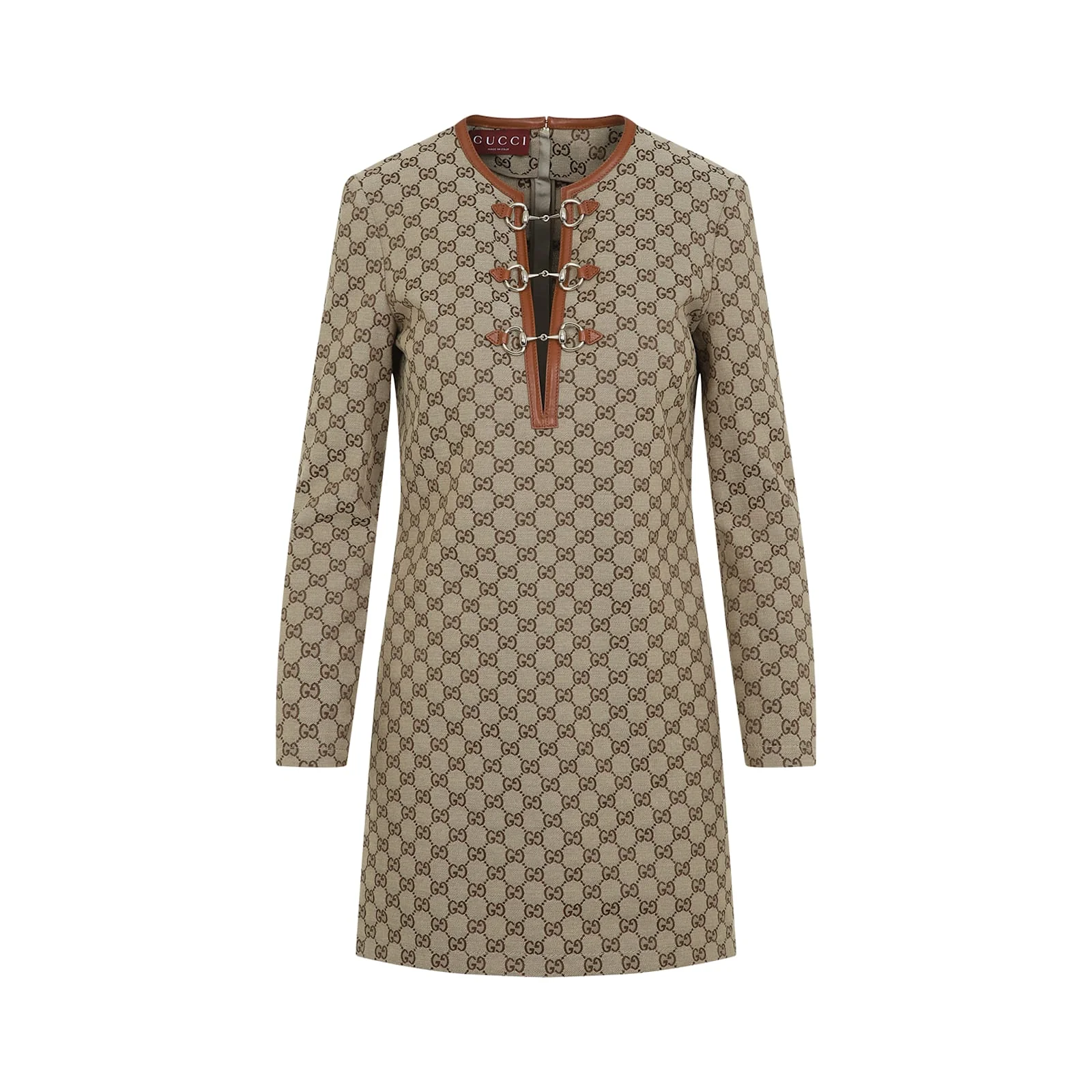 Gucci Gg Clamp Mini Dress - Camel Ebony - Image 2