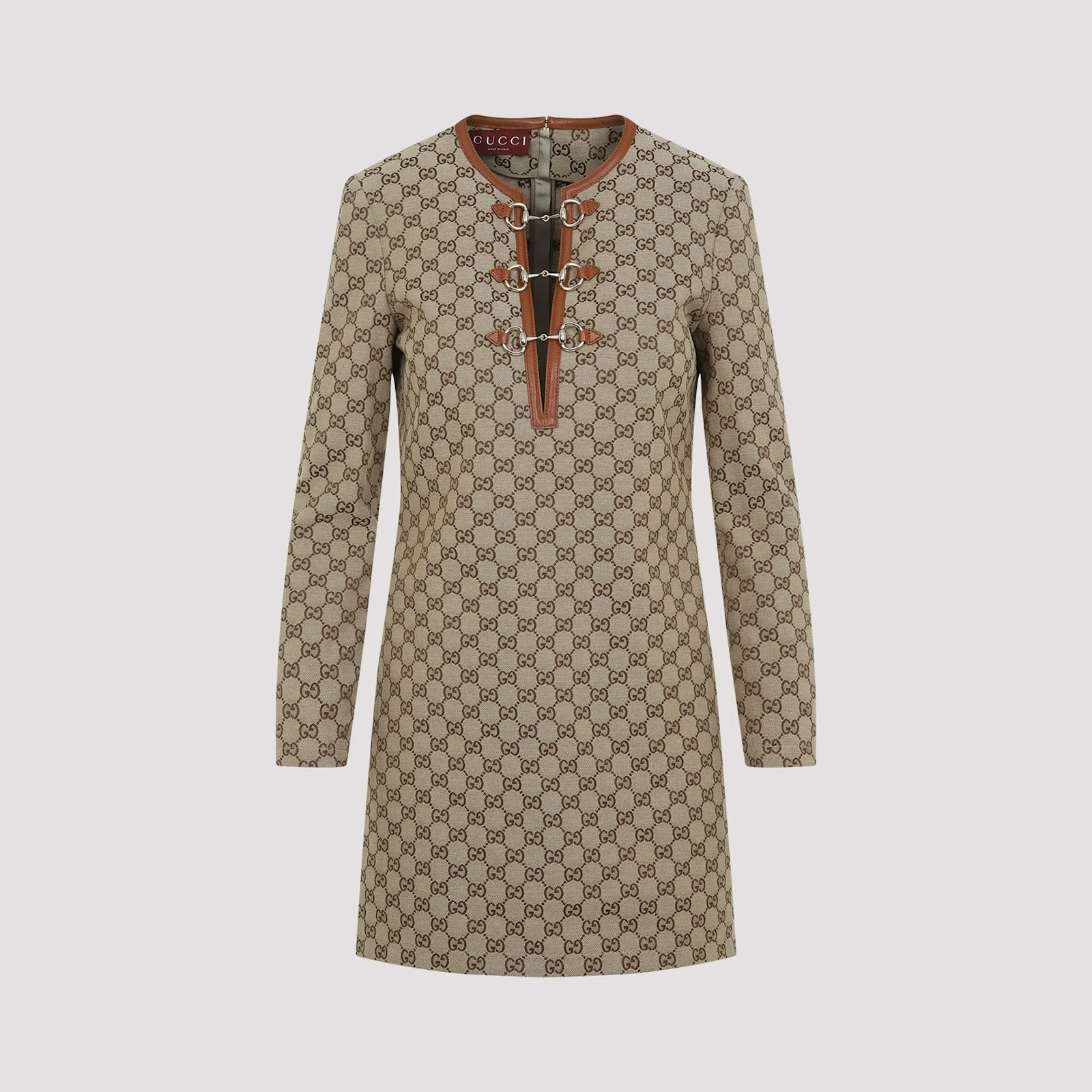 Gucci Gg Clamp Mini Dress - Camel Ebony - Image 3