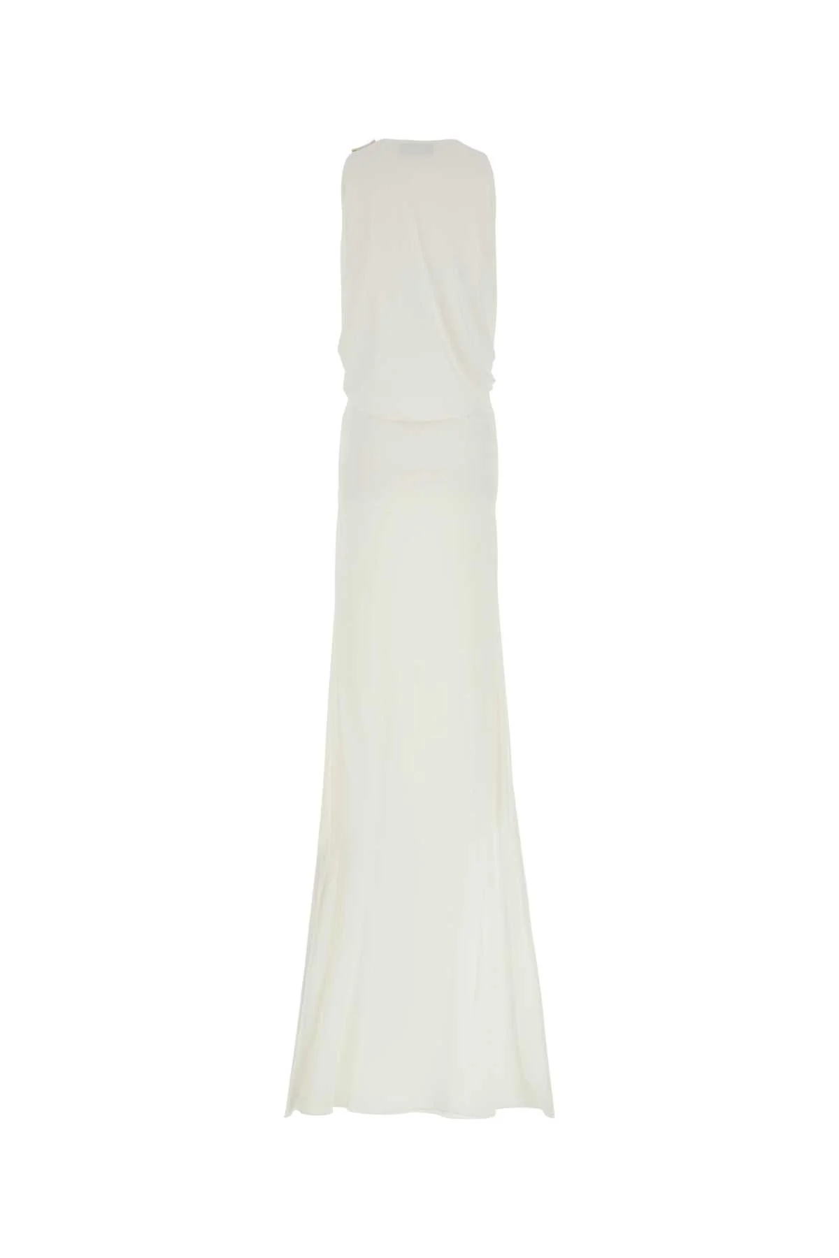 Gucci White Crepe Long Dress - Softwhite - Image 2